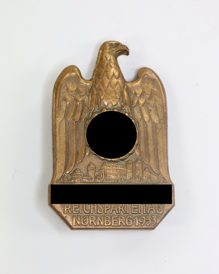 Abzeichen, NSDAP Reichsparteitag Nürnberg 1933 (1) Abzeichen, NSDAP Reichsparteitag Nürnberg 1933 – Bild 1