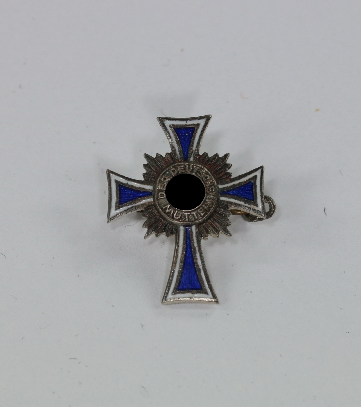 16 MM Miniatur für ein Mutterkreuz in Silber, an Quernadel (!) – Bild 1