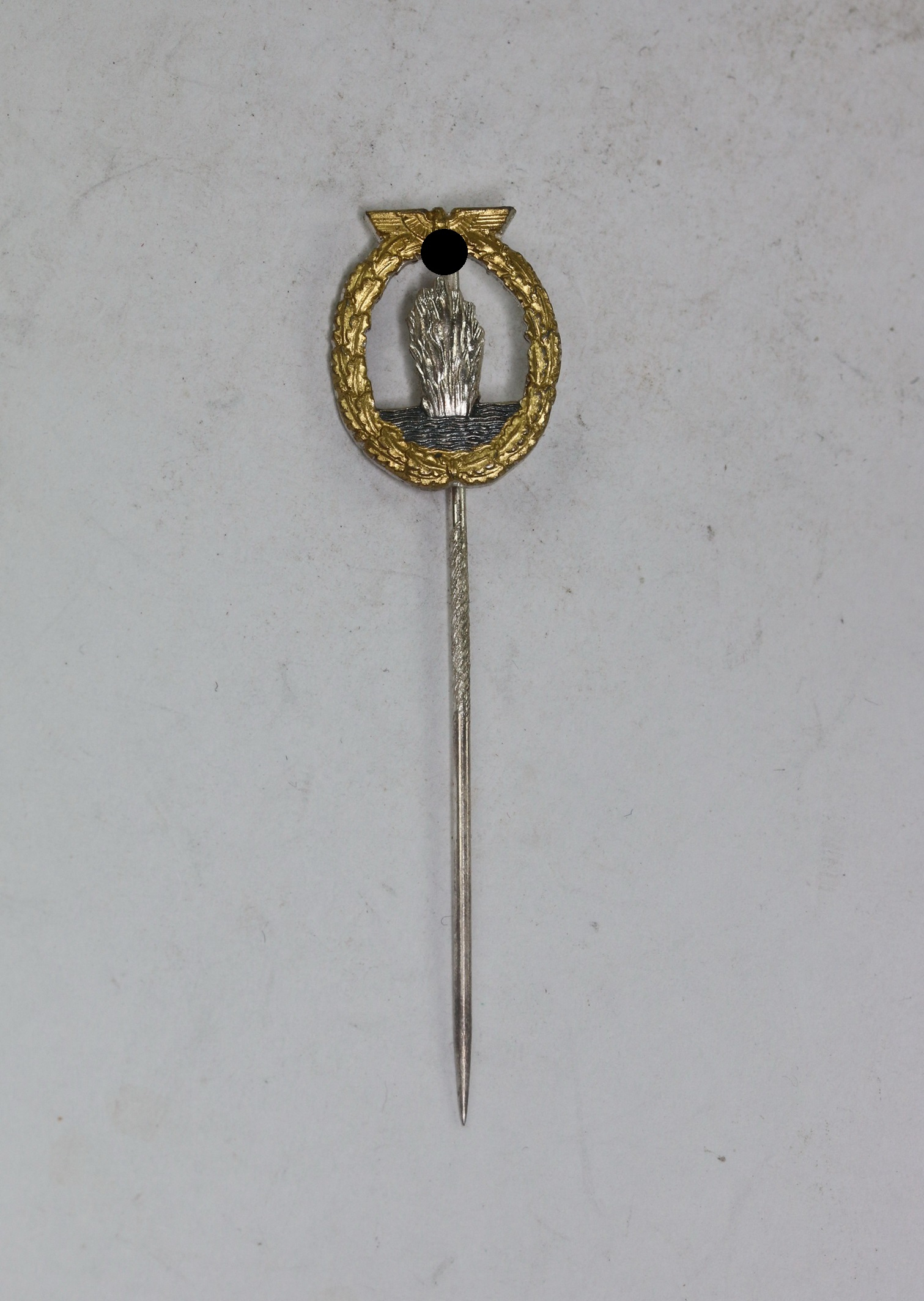 16 MM Miniatur Minensucher Kriegsabzeichen, Hst. L/21 (Förster & Barth, Pforzheim) – Bild 1