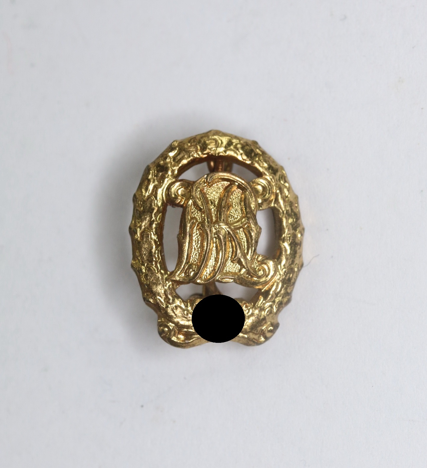 16mm Miniature Gold National Sport Badge. Maker Wernstein Jena – Bild 1