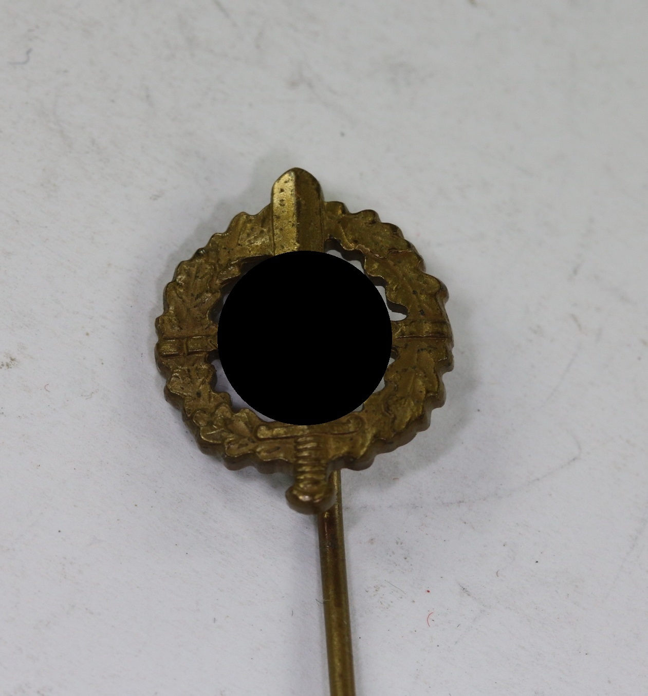 16mm Miniature Bronze SA Military Sport Badge. Maker 6. – Bild 1