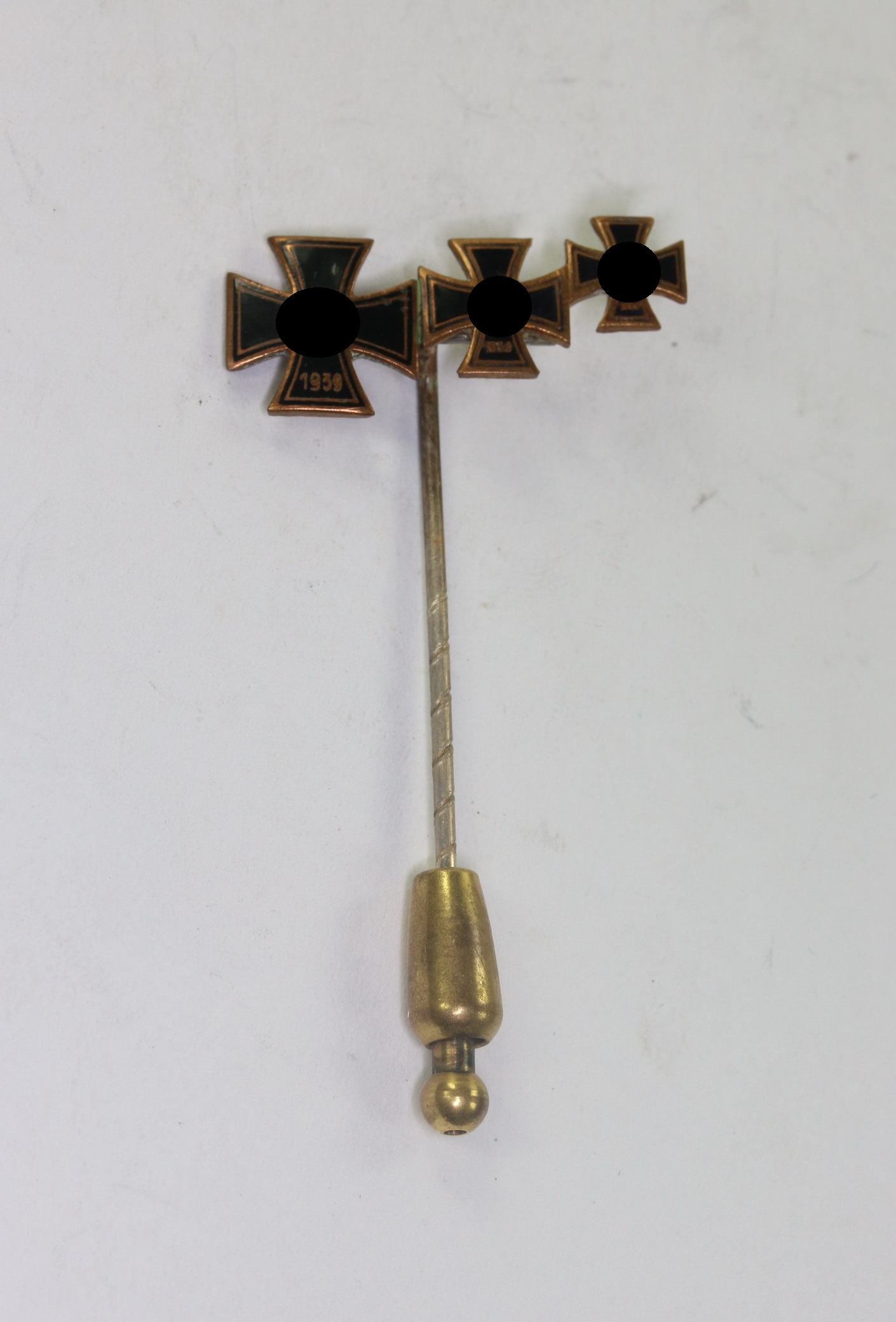 9mm Miniature Knights Cross, Iron Cross 1st & 2nd Class. Enamelled. – Bild 1