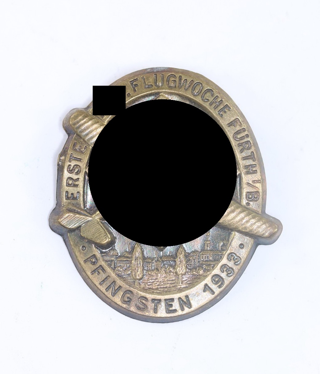 Abzeichen, Erste N.S. Flugwoche Fürth iB Pfingsten 1933, Hst. Wurster Markneukirchen (1) Abzeichen, Erste N.S. Flugwoche Fürth i/B Pfingsten 1933, Hst. Wurster Markneukirchen – Bild 1