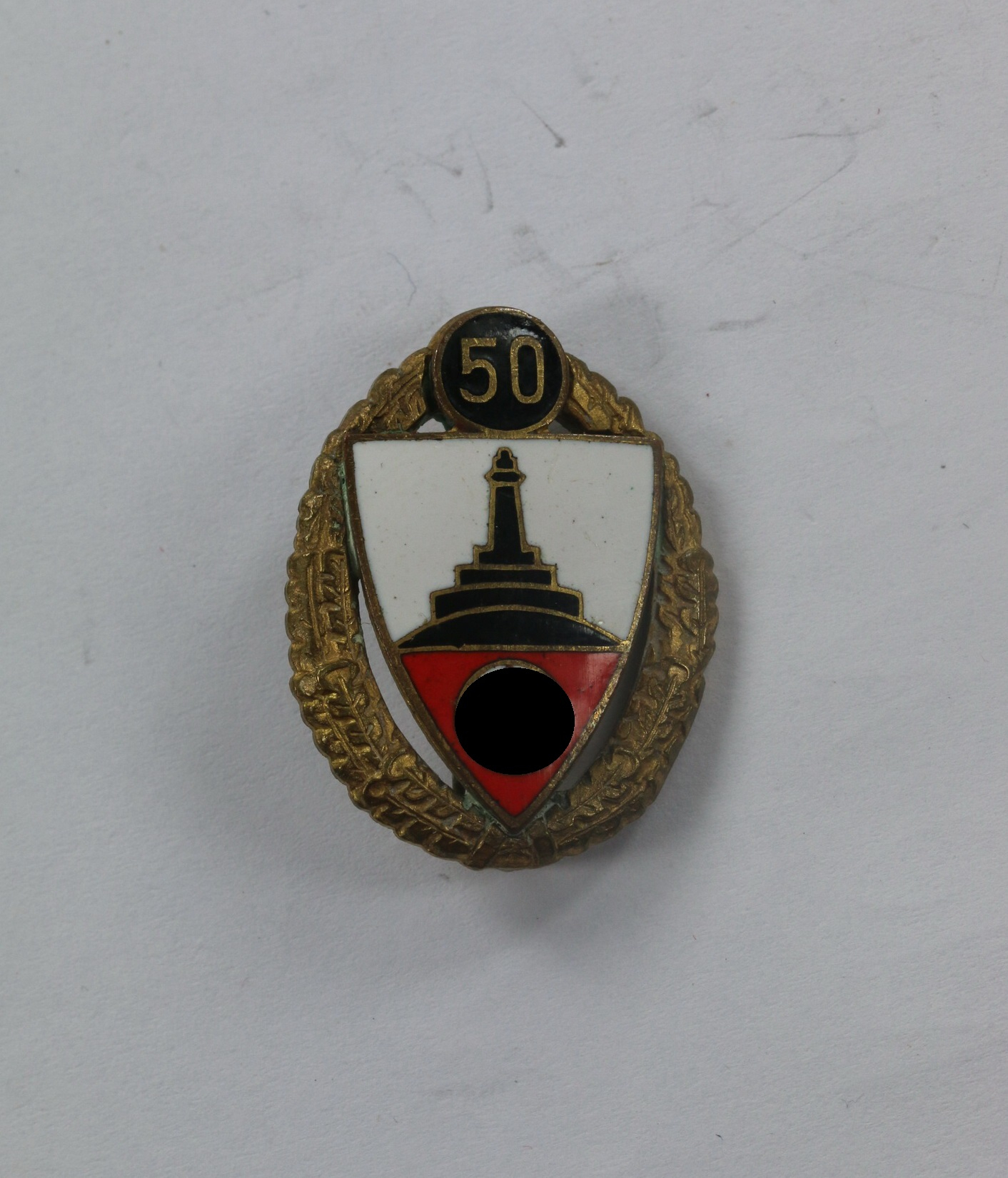 _reichskriegerbund_drkb_brosche_f_r_50_jahre_1__1_4nd National Veterans Association (DRKB), 50 Year Membership Broach. – Bild 1