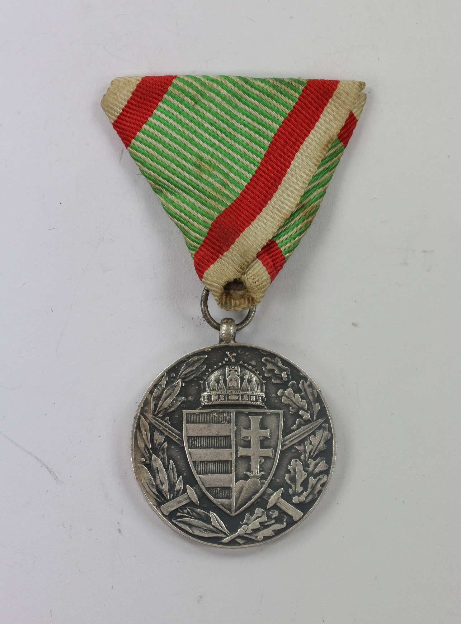 _ungarn_weltkriegsmedaille_pro_deo_et_patria_19141918_zink_1__4nd Hungarian War Medal, Pro Deo et Patria 1914-1918 (Zinc!). – Bild 1