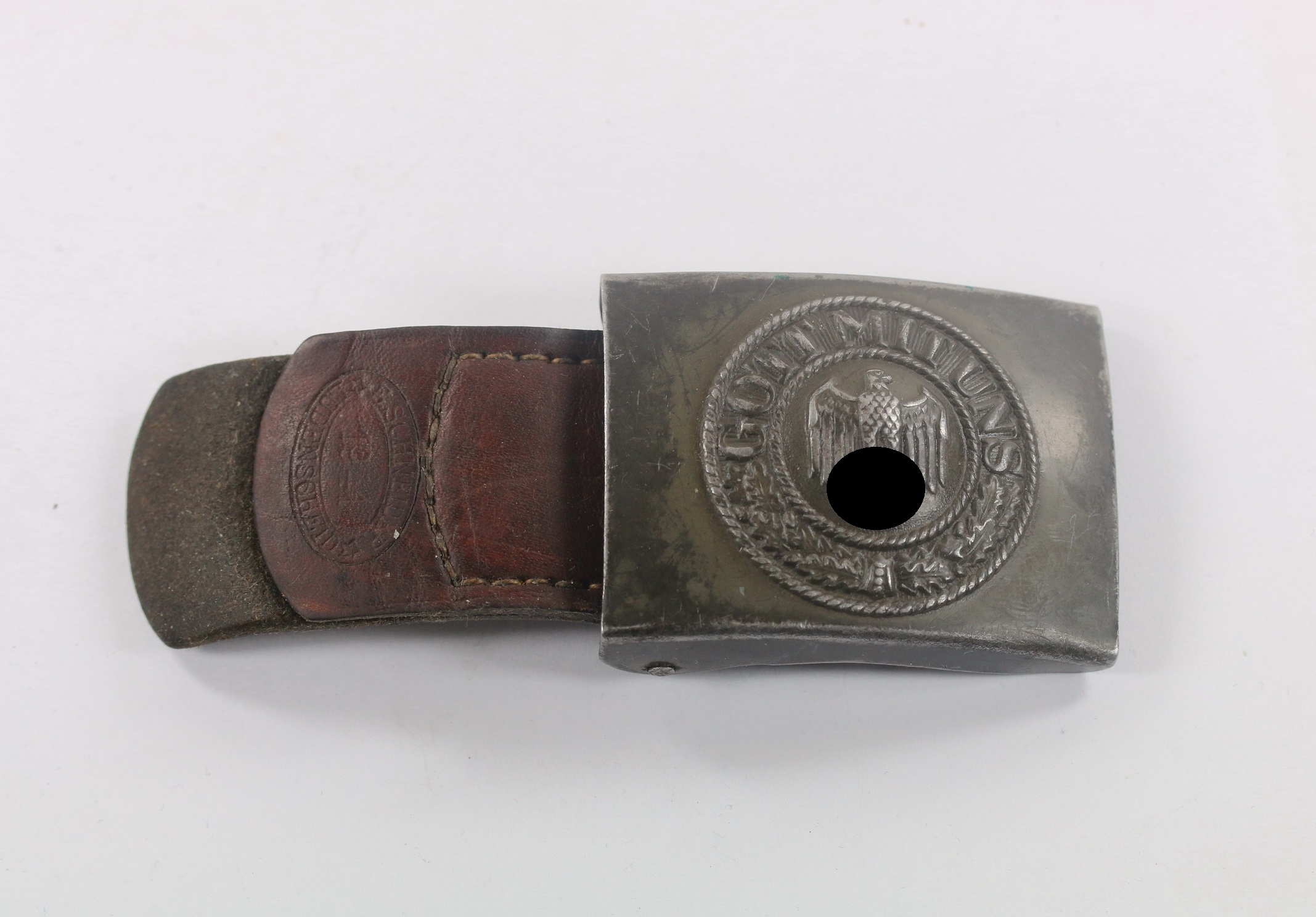 Army Belt Buckle for Enlisted. Maker ESL 41 (E. Schneider Lüdenscheid), Gott Mit Uns – Bild 1