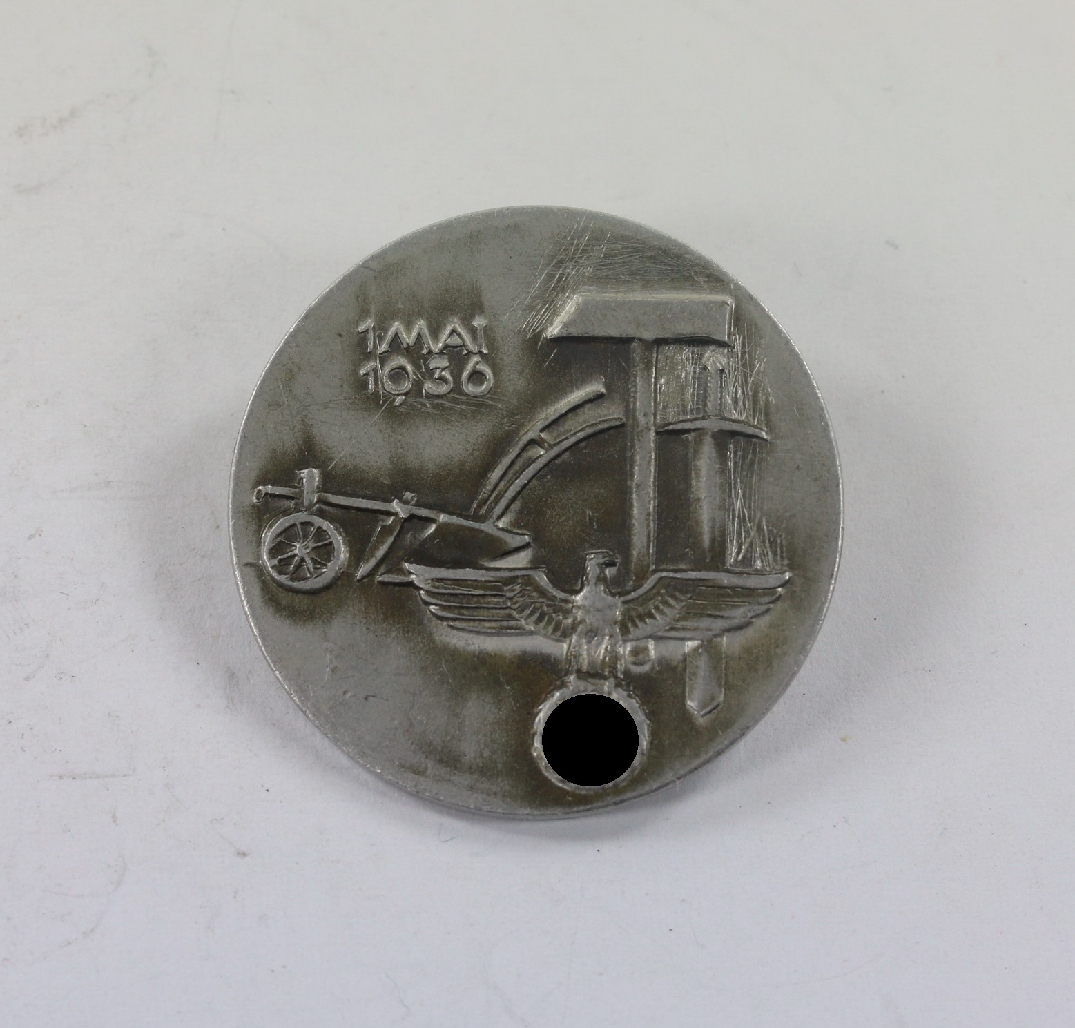 Day Badge, 1. Mai 1936. Maker Ernst Conze Lüdenscheid – Bild 1