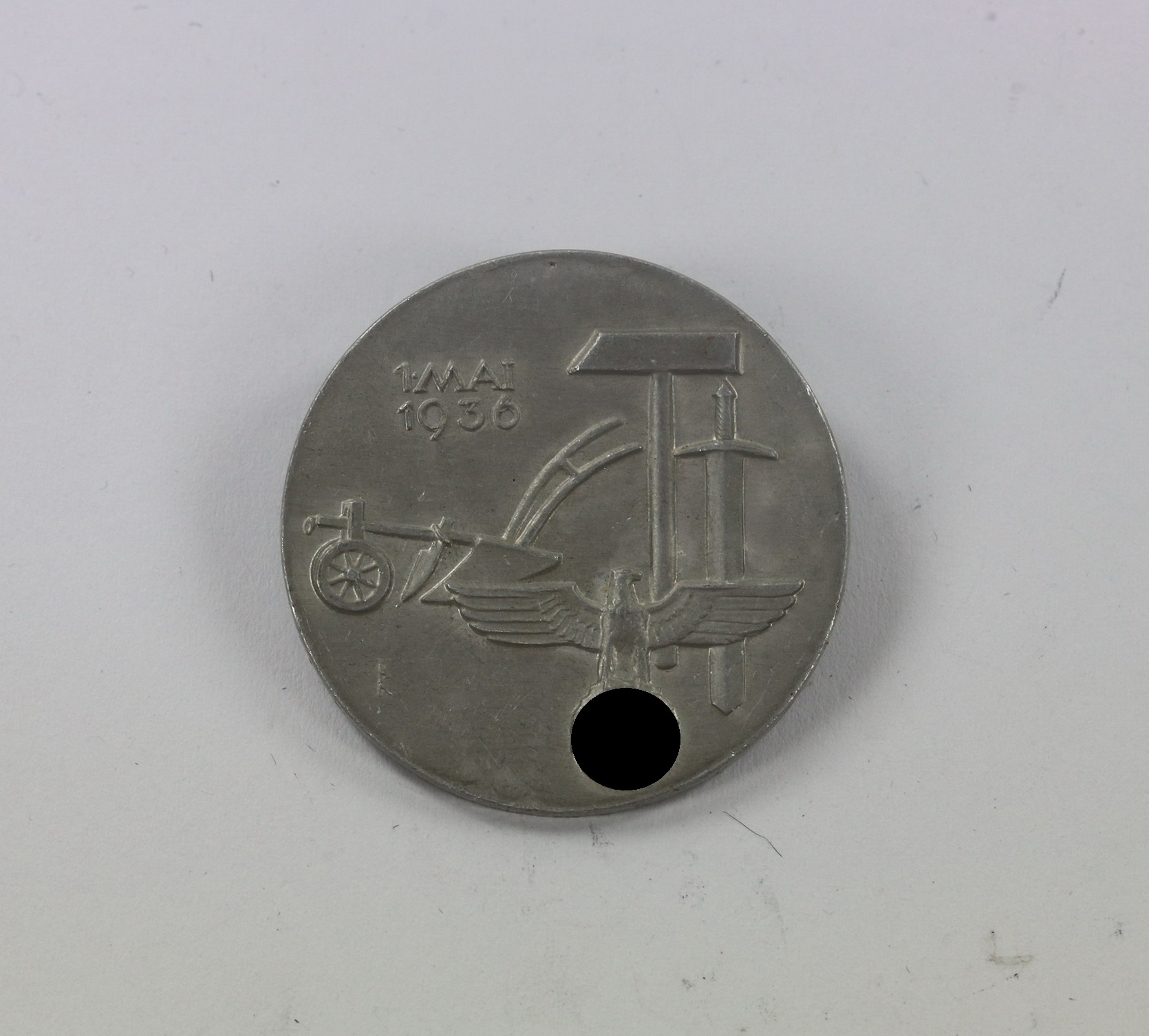  Day Badge, 1. Mai 1936. Maker Ossenberg - Wannetsberger München 25W – Bild 1