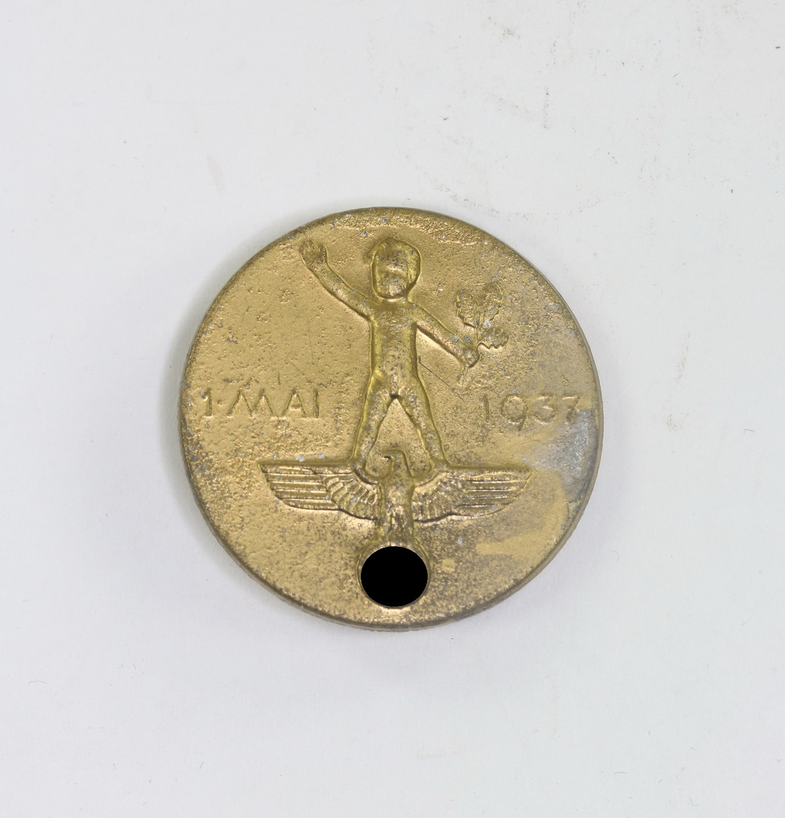 Day Badge, 1. Mai 1937. Maker  Fr. Roediger Hanau a/M – Bild 1