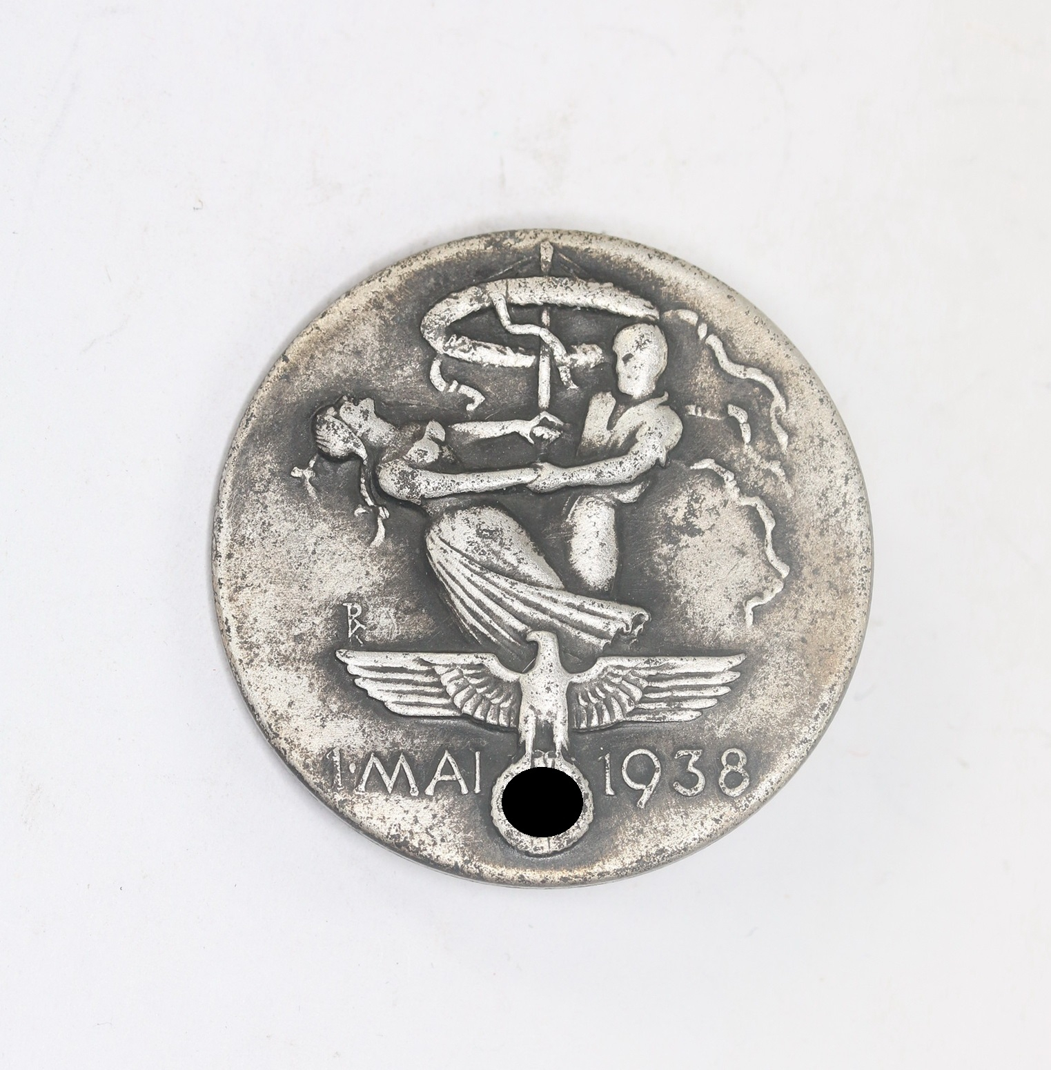 Day Badge, 1. Mai 1938, Hst. Heinrich Vogt Pforzheim – Bild 1