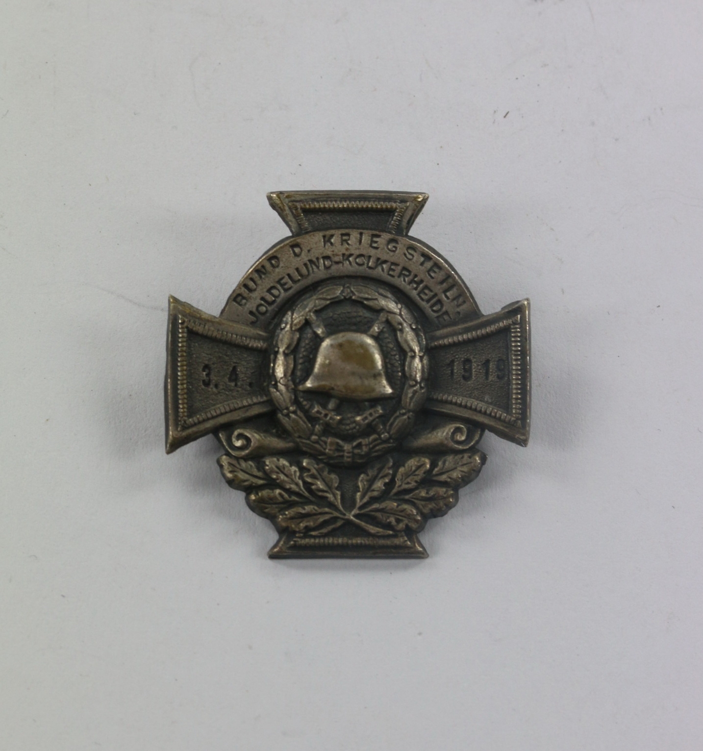 Day Badge, War Combatants Association, Joldelund - Kolkerheide 3.4.1919 (Nordfriesland in Schleswig-Holstein) – Bild 1