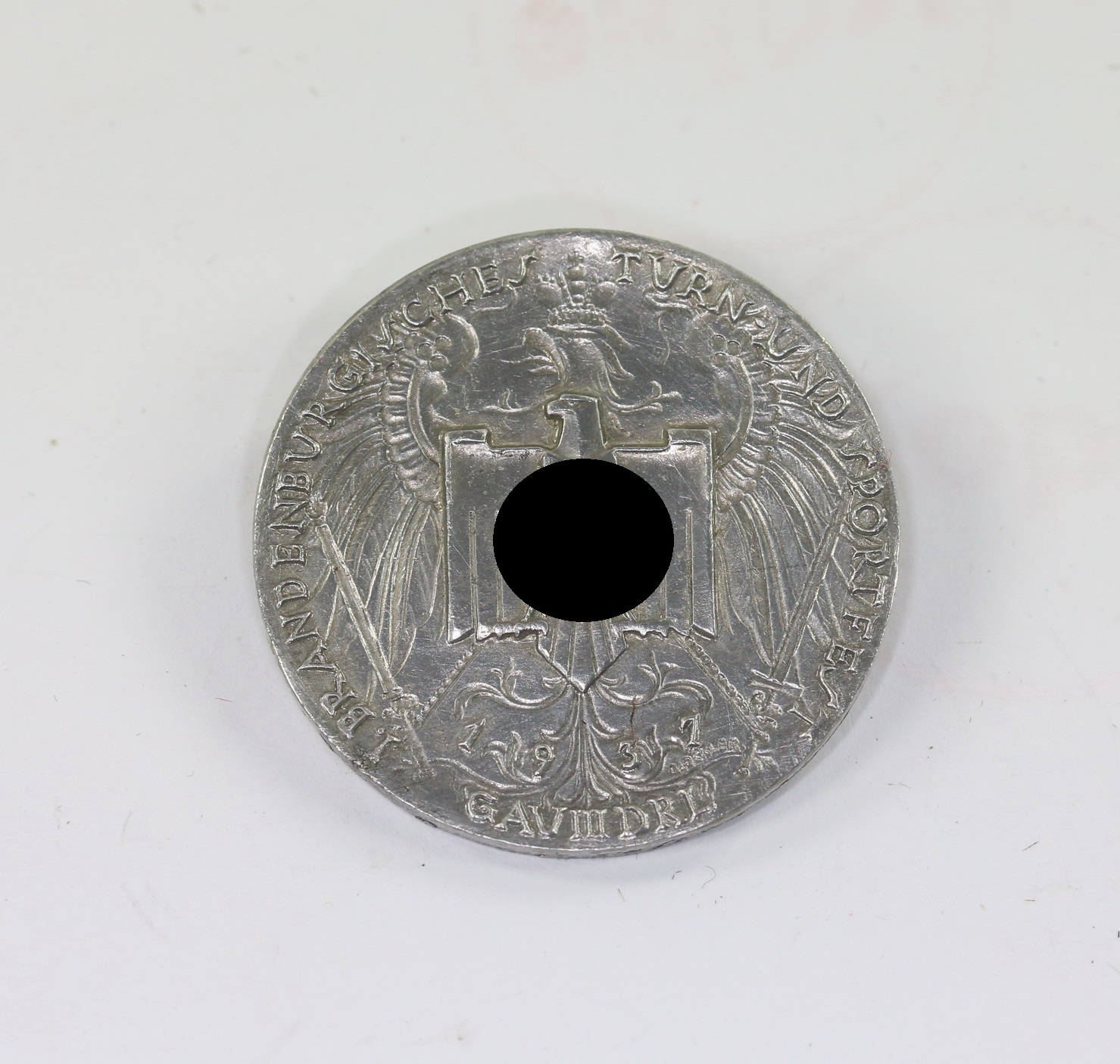 Day Badge. I. Brandenburgisches Turn- und Sportfest Gau Drei 1937 – Bild 1