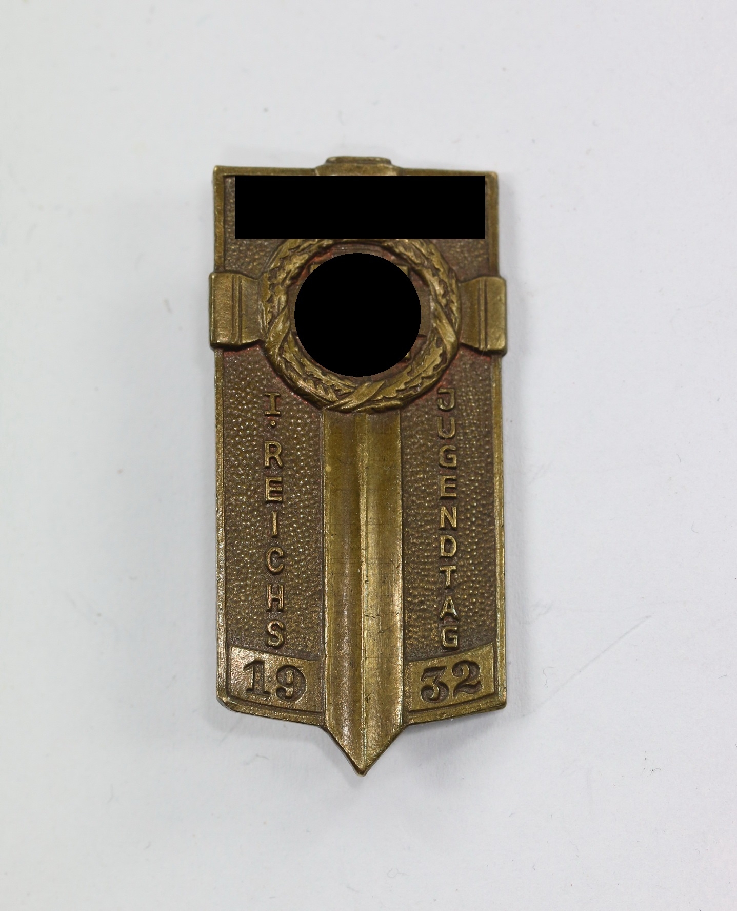 Bronze Potsdam Day Badge. I NS Reichs Jugendtag 1932. Maker Hoffstätter Bonn Ges. Gesch. – Bild 1