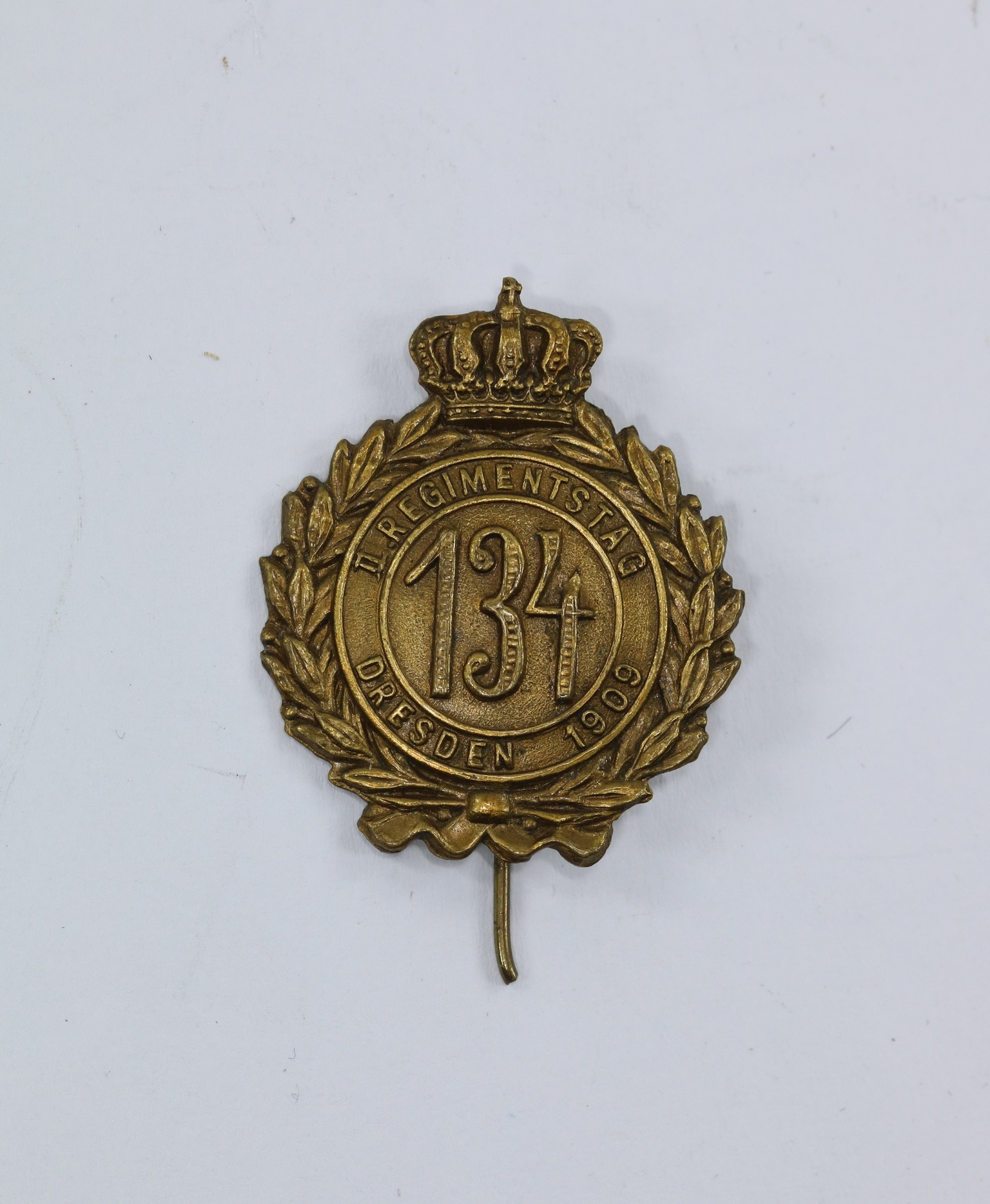 Sachsen, Abzeichen 134er II. Regimentstag Dresden 1909 – Bild 1