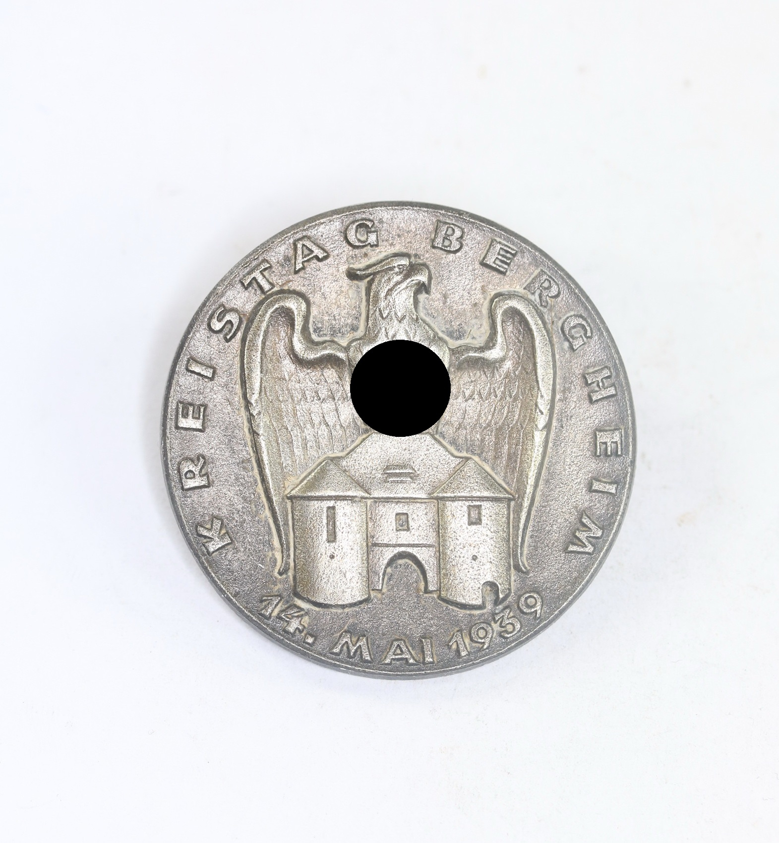 abzeichen_kreisparteitg_bergheim_14 Abzeichen, Kreisparteitg Bergheim 14. Mai 1939, Hst. Steinhauer & Lück Lüdenscheid RZM M9/50 – Bild 1