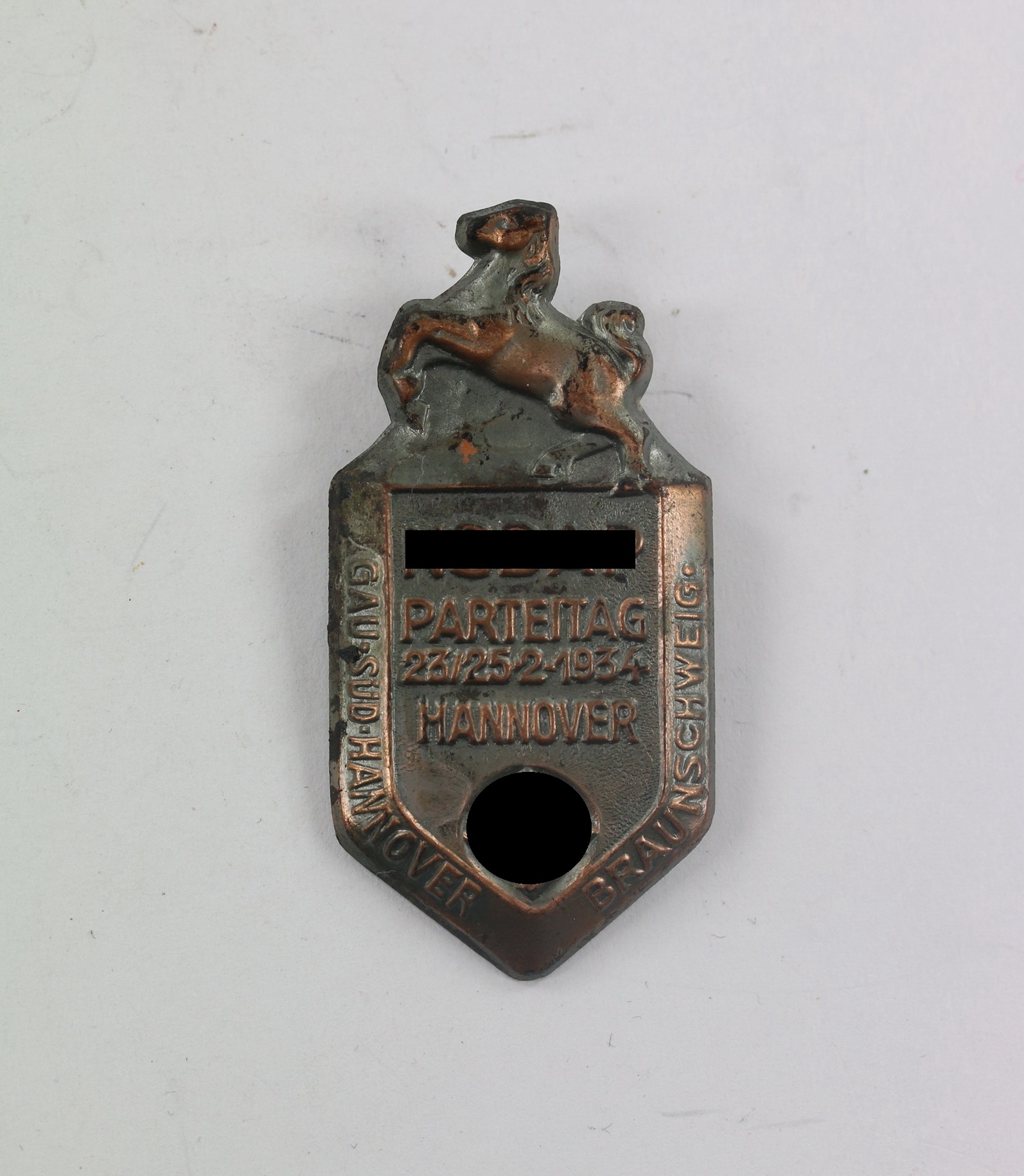 Abzeichen, NSDAP Parteitag 23/25.2.1934 Hannover - Gaus Süd Hannover Braunschweig – Bild 1