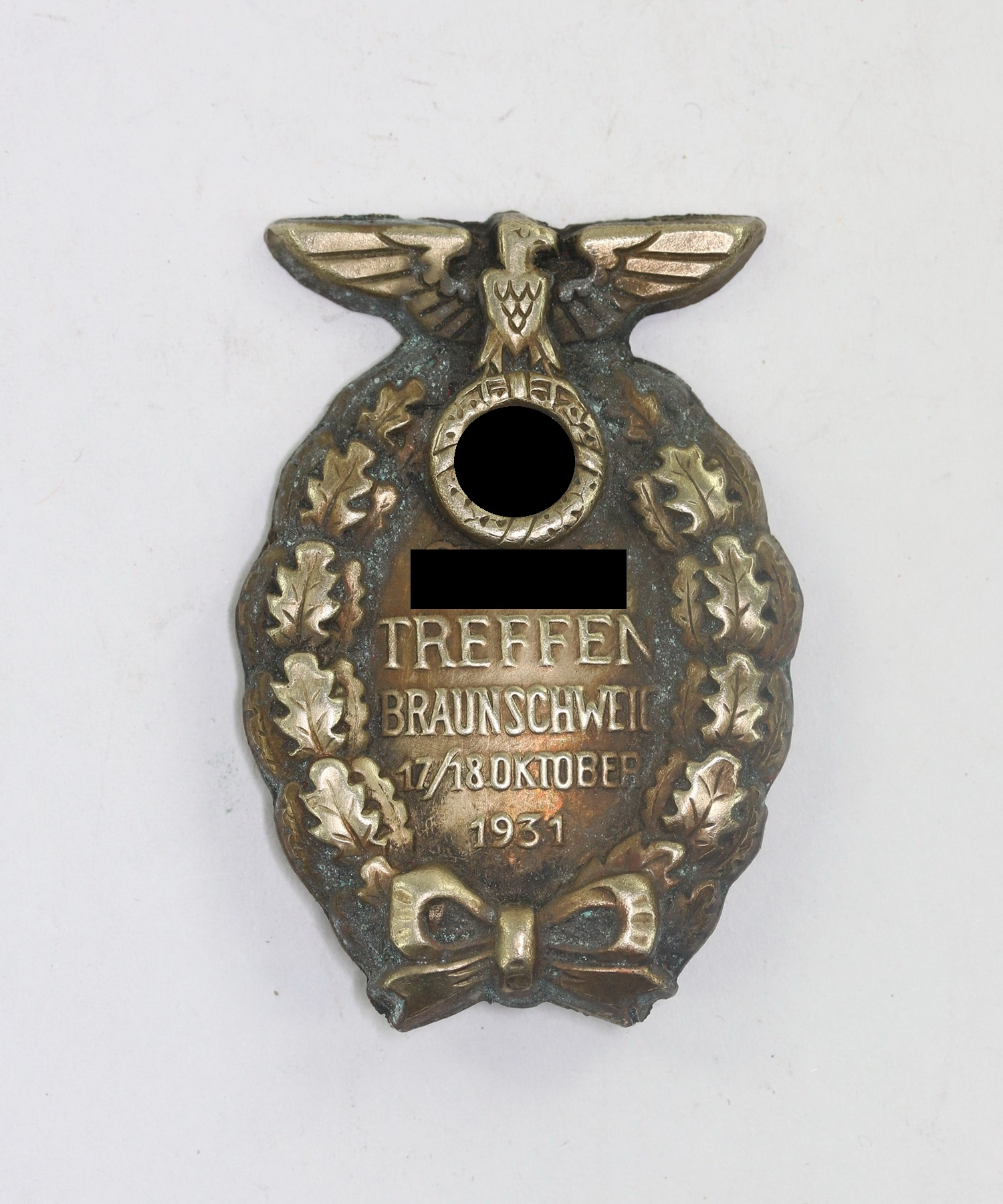 Day Badge, "SA Treffen Braunschweig 17./18 Oktober 1931" 2. Form – Bild 1