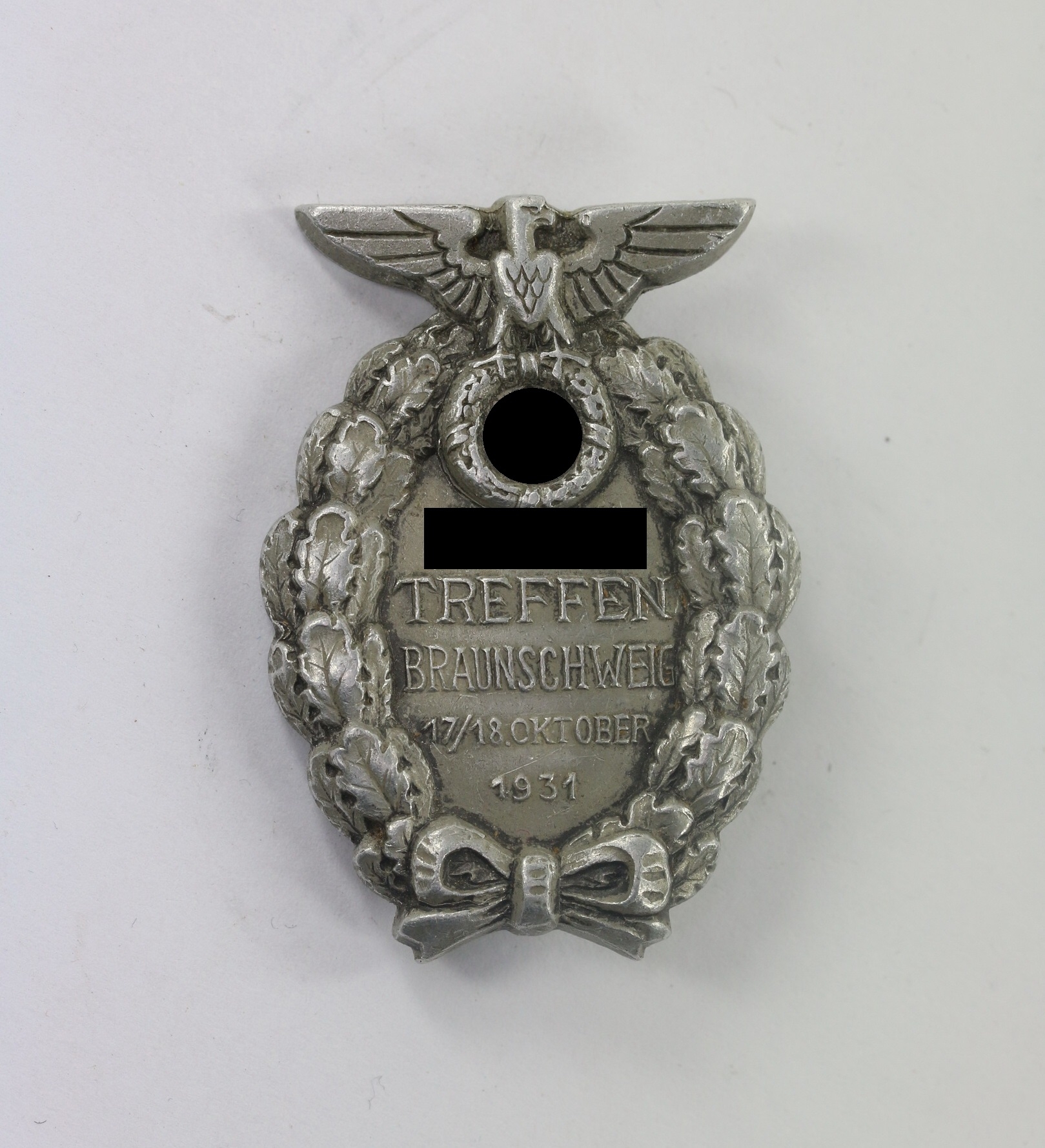 abzeichen_sa_treffen_braunschweig_17 Day Badge, "SA Treffen Braunschweig 17./18 Oktober 1931", Hst. RZM M1/17 (Assmann & Sohn, Lüdenscheid) – Bild 1