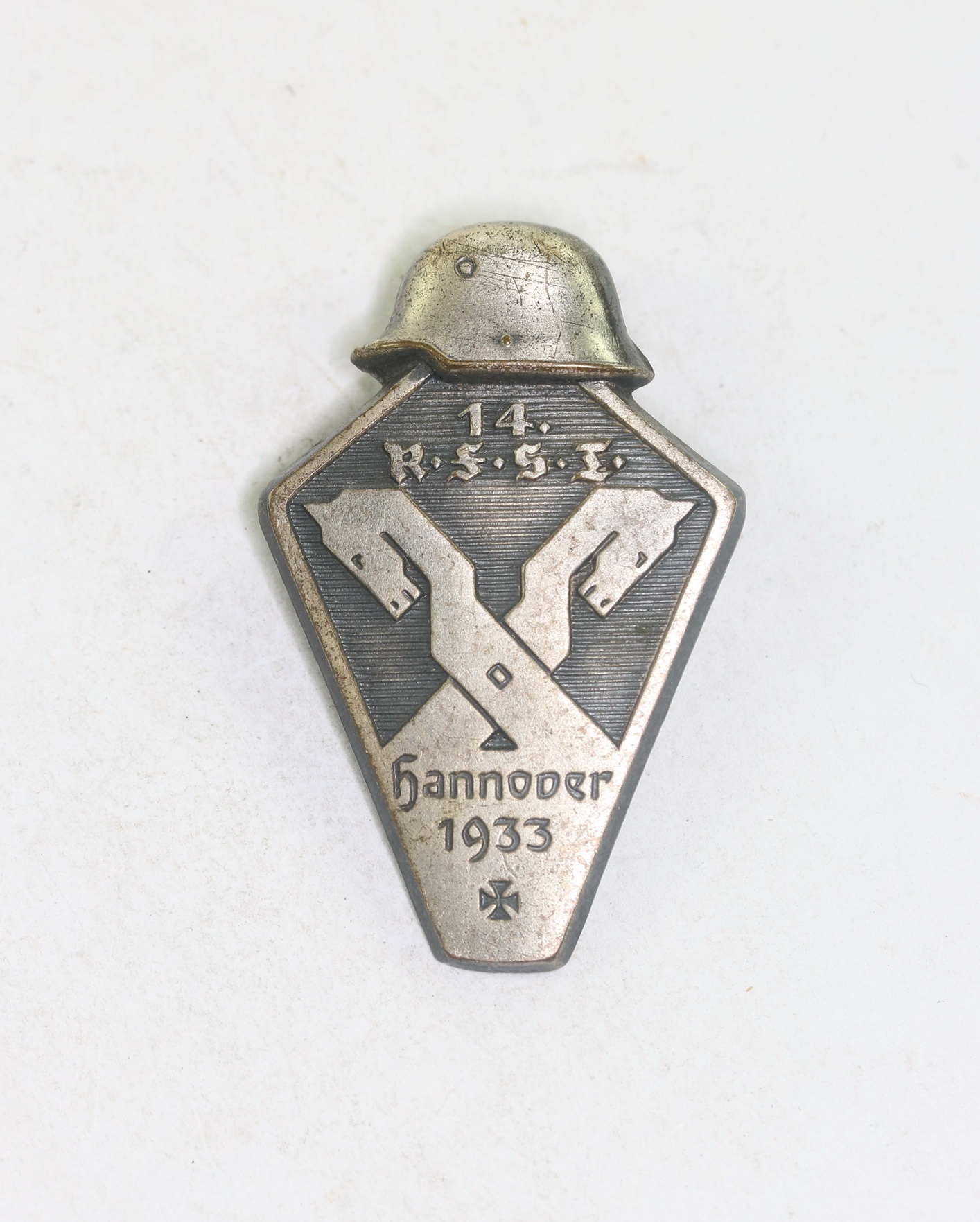 Abzeichen, Stahlhelmbund - Treffabzeichen 14. R.F.S.T. Hannover 1933 (Reichsfrontsoldatentag) – Bild 1