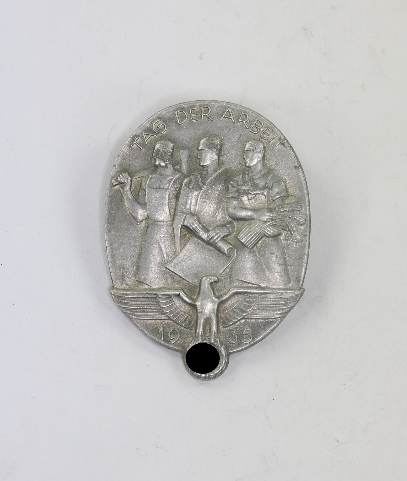  Day Badge, National Labour Day 1935. Maker Chr. Bauer Welzheim – Bild 1