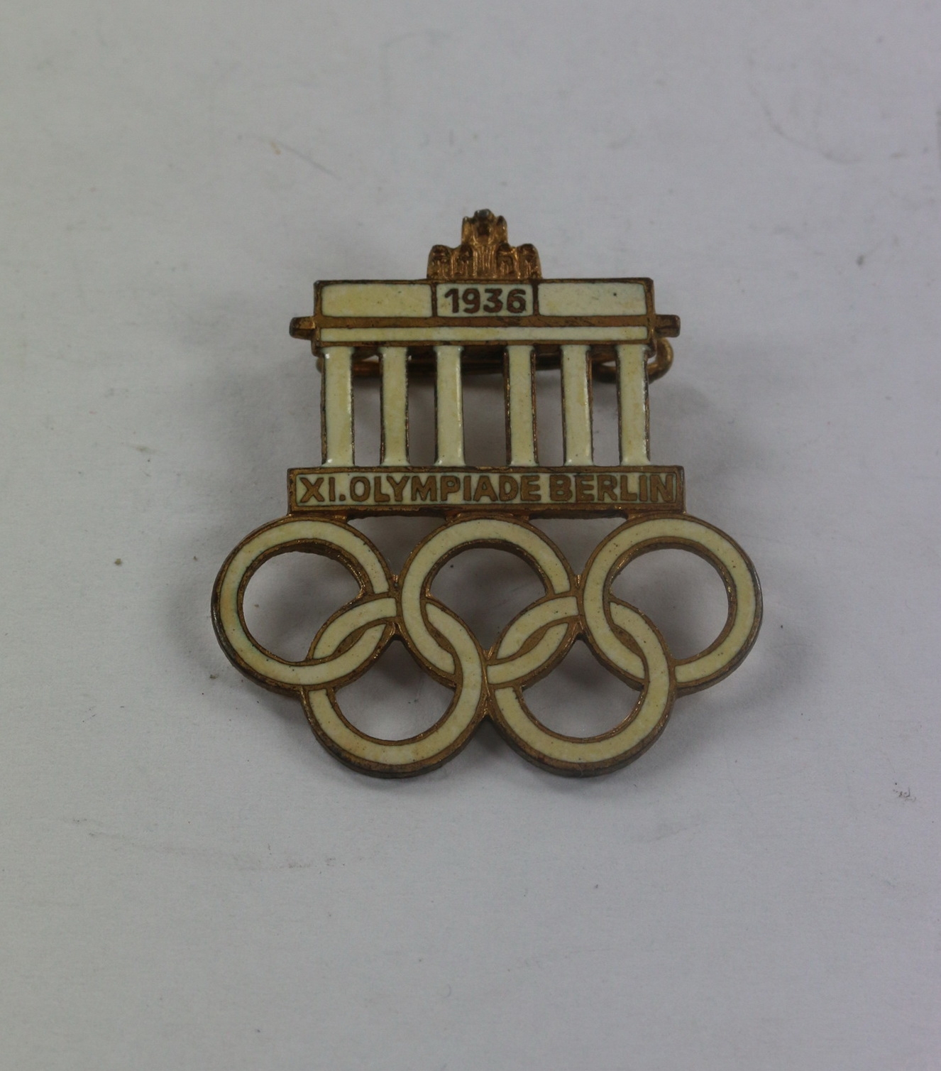 Abzeichen, XI. Olympiade Berlin 1936, Hst. HA (Hermann Aurich, Dresden) – Bild 1