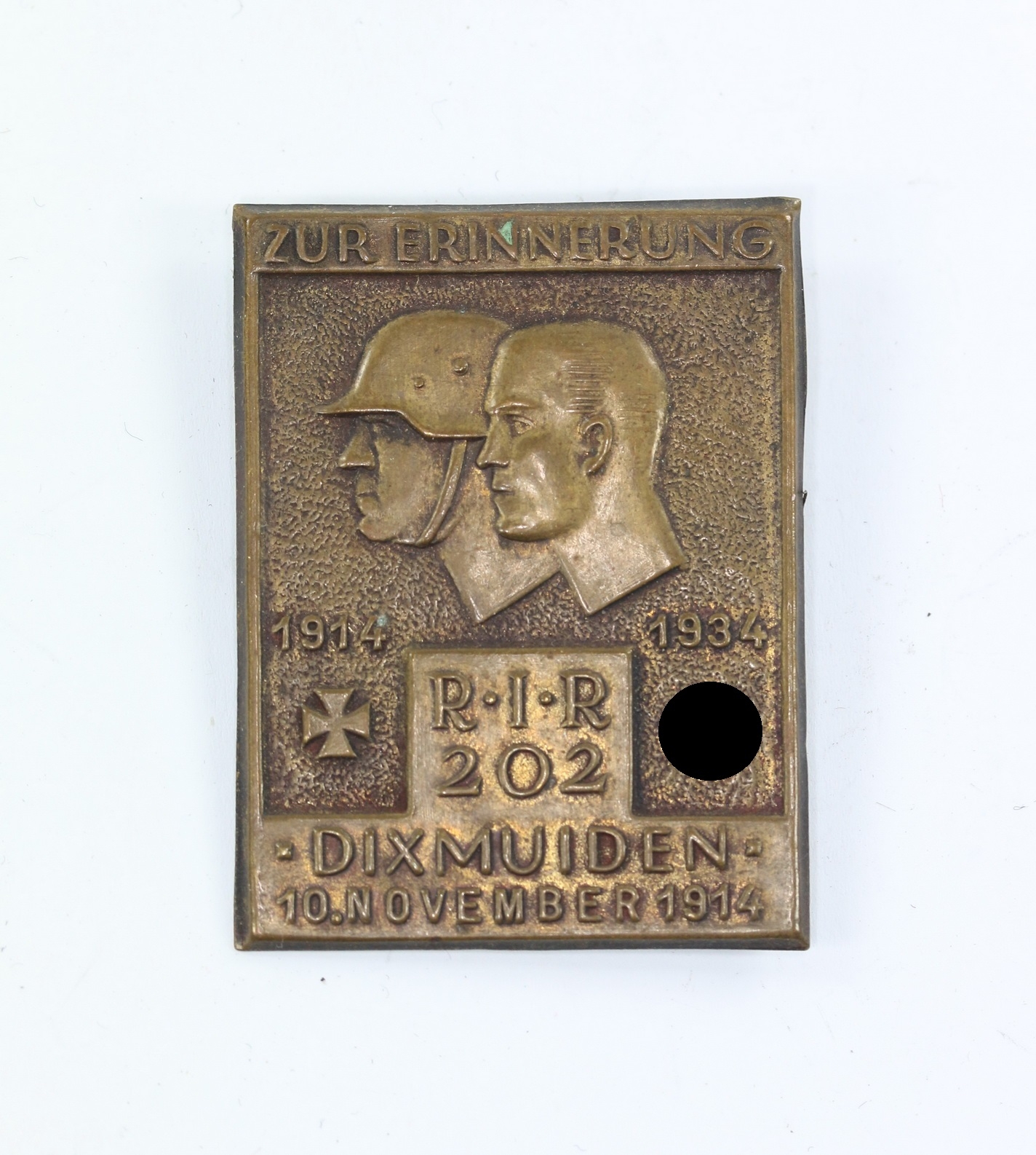 abzeichen_zur_erinnerung_r Day Badge, "Zur Erinnerung R.I.R. 202 1914 1934 Dixmuiden 10, November 1914" – Bild 1