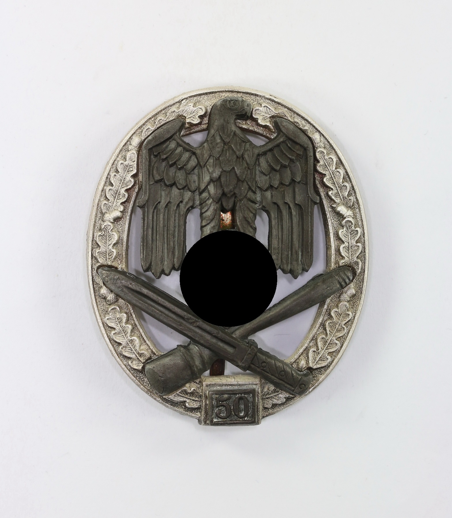 allgemeinessturmabzeichen_mit_einsatzzahl_50_rk_rudolf_karneth_1__1 General Assault Badge with Number Box 50. Maker RK. – Bild 1