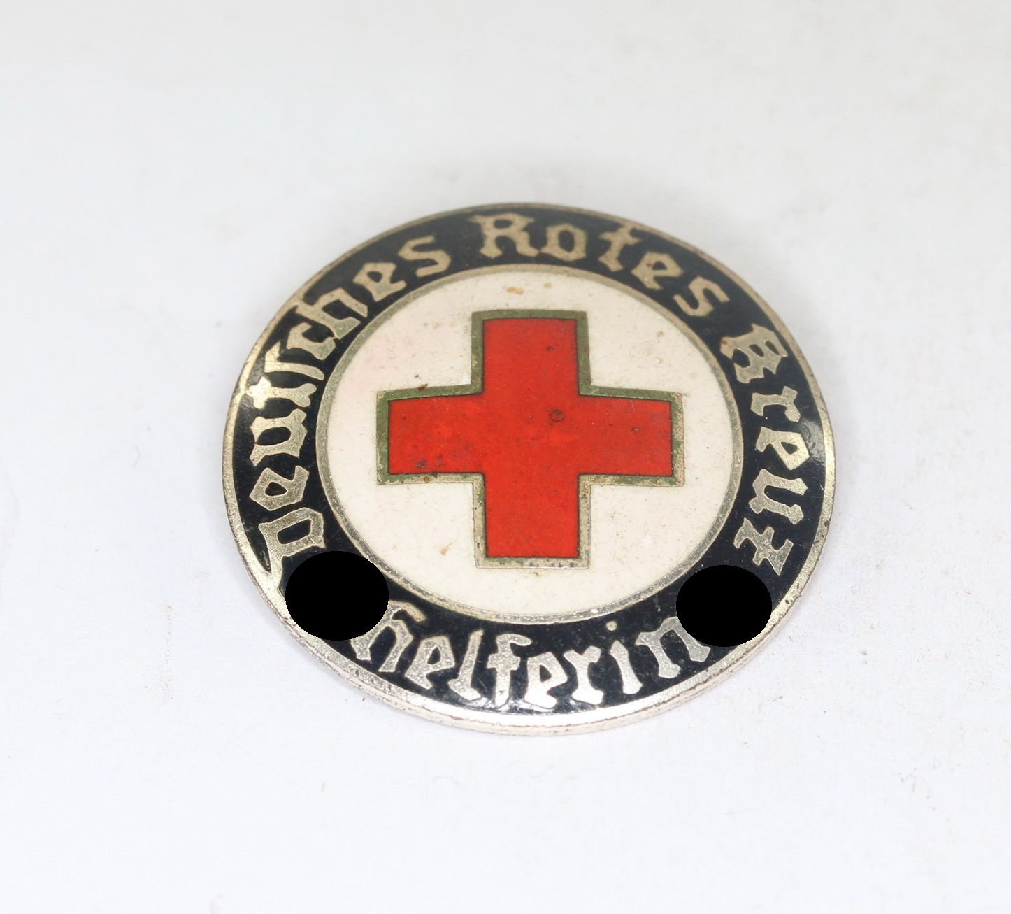 ankauf_deutsches_rotes_kreuz_drk_brosche_f_r_helferin_ges German Red Cross (DRK), Brooch For Female Auxiliaries. Maker & Ges. Gesch. – Bild 1