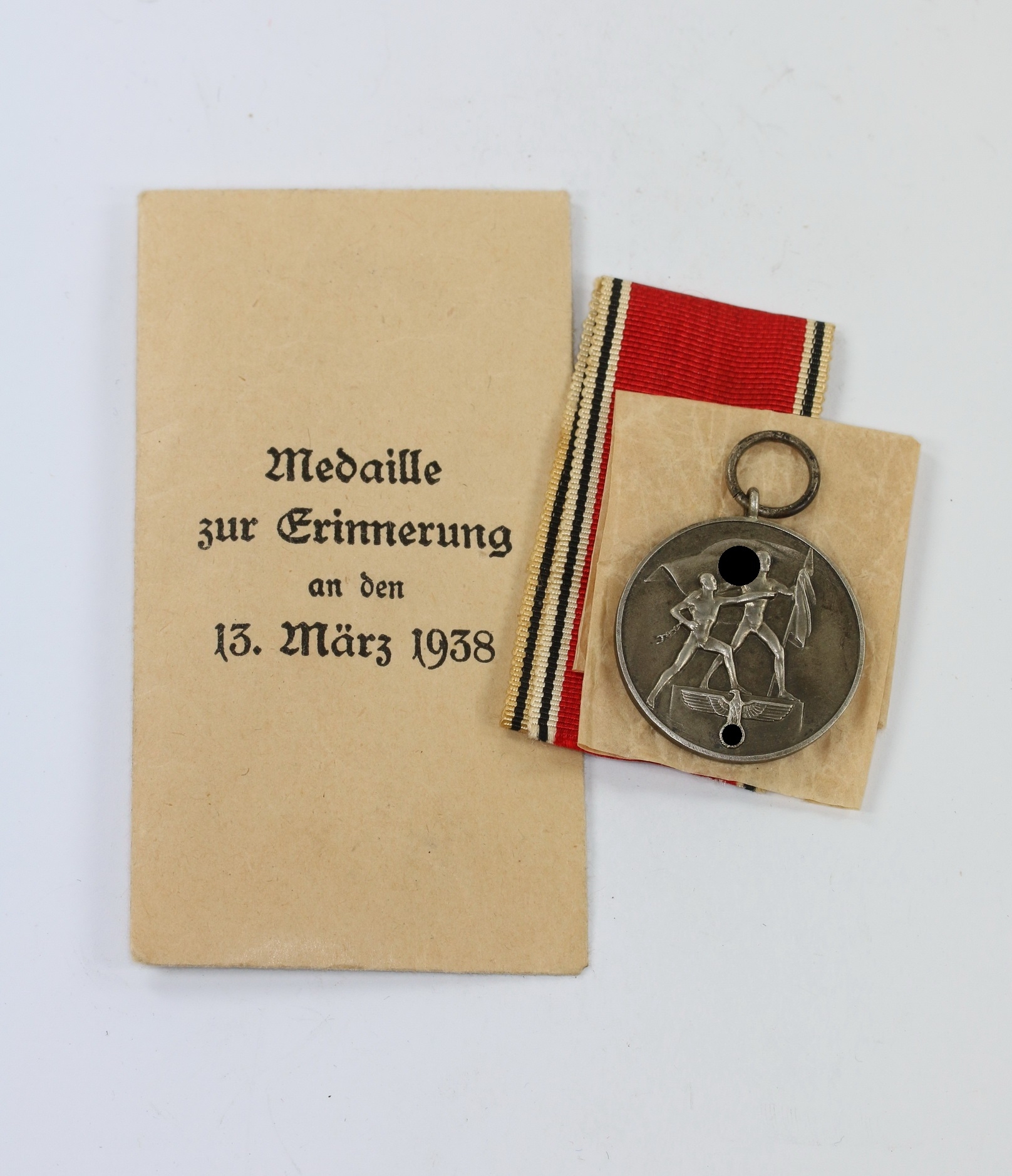 Annexation of Austria Medal in Envelope. Maker Hauptmünzamt Wien.  – Bild 1