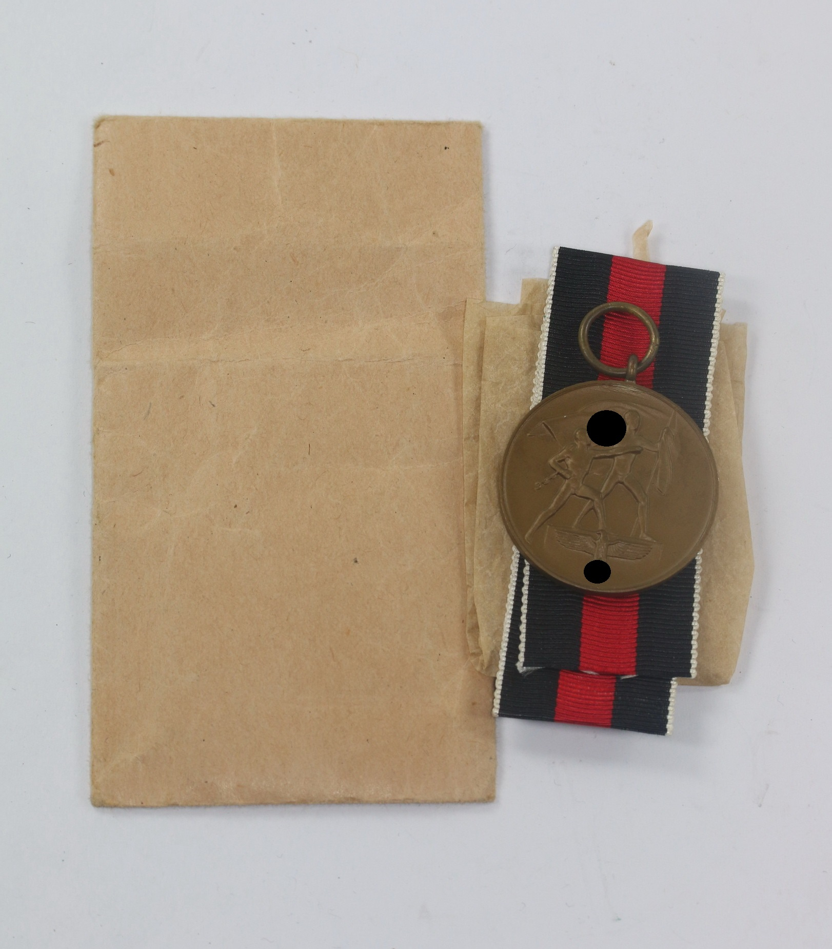 Annexation of Czechoslovakia Medal in Envelope, Anton Markovsky´s  Sohn Gablonz a.N. – Bild 1