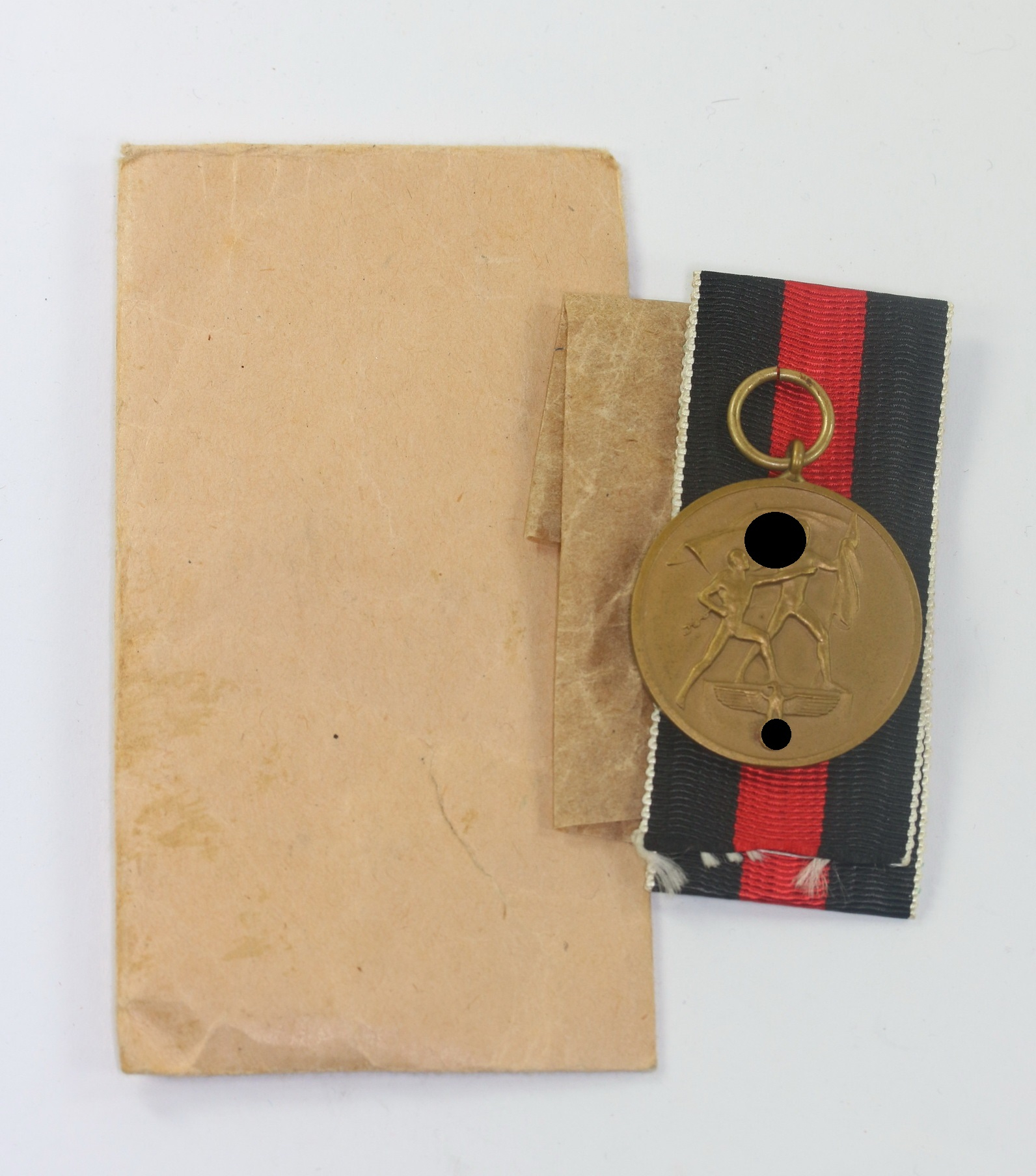 Annexation of Czechoslovakia Medal in Envelope, E. Fred. Wiedmann Frankfurt a.M. S10 – Bild 1