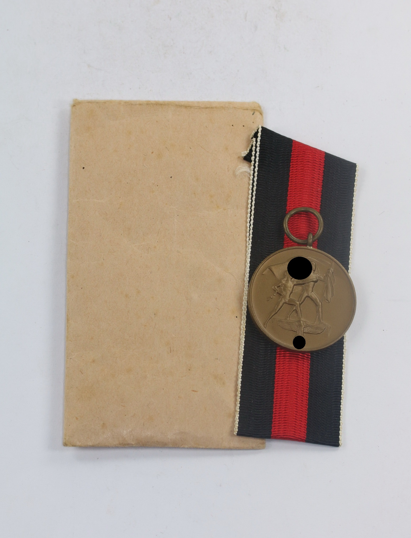 Annexation of Czechoslovakia Medal in Envelope, E. Fred. Wiedmann Frankfurt a.M. S10 – Bild 1