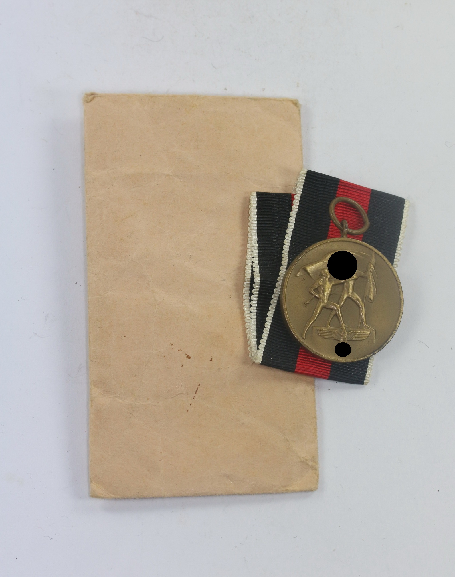  Anschlußmedaille Sudetenland, in Verkaufstüte Wilh. Deumer Lüdenscheid – Bild 1