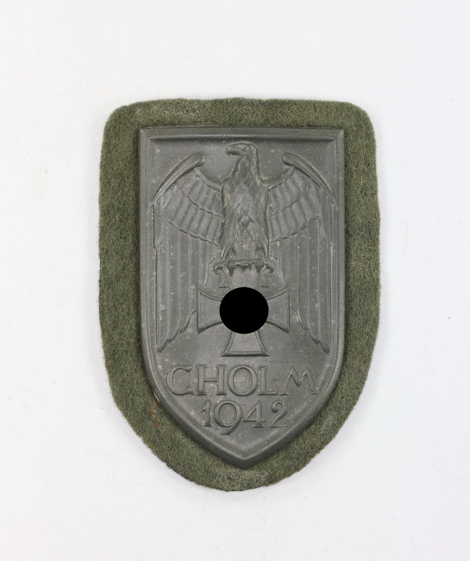Cholm Shield, Zinc (!). Belongings Obergefreiter Rupert Koller, Infanterie Regiment 386 – Bild 1