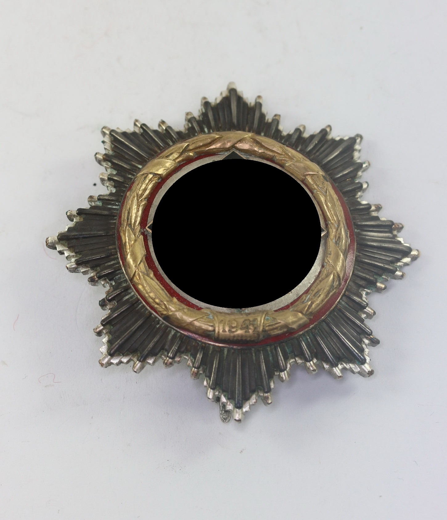  Deutsches Kreuz in Gold, Deschler (schwer) 4 Nieten, Leutnant Albert Wollenzien – Bild 1