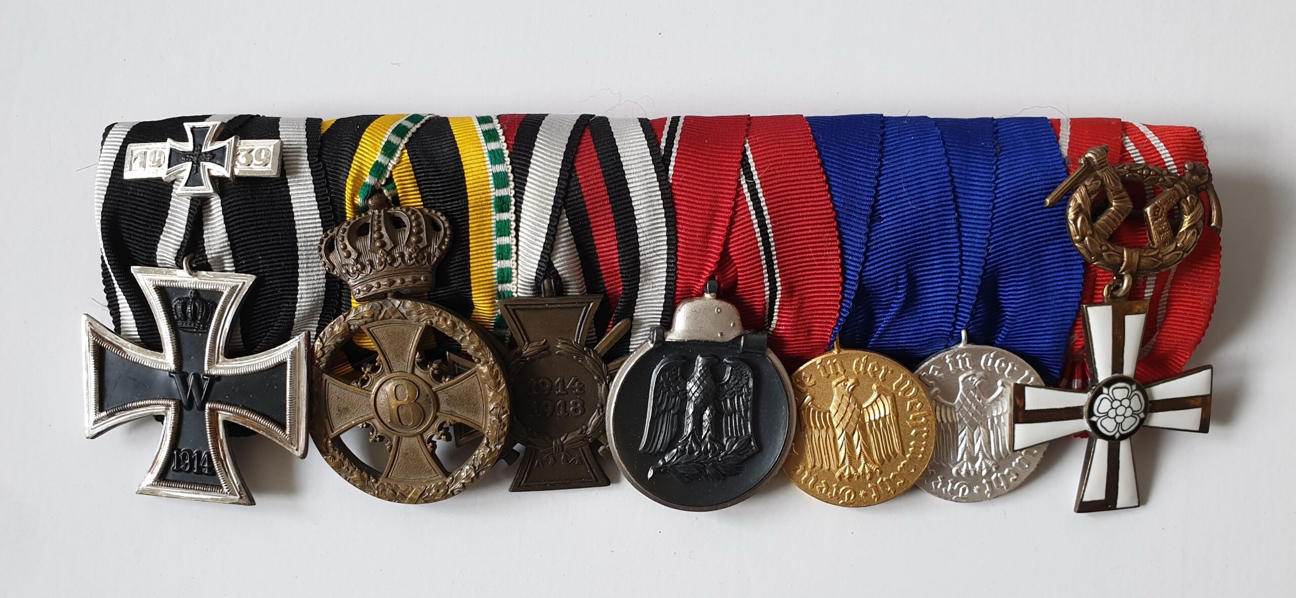 dfghjk Ordenschnalle 7X, Finnland, Ritterorden des Freiheitskreuzes 2. Klasse mit Schwertern 1941 – Bild 1