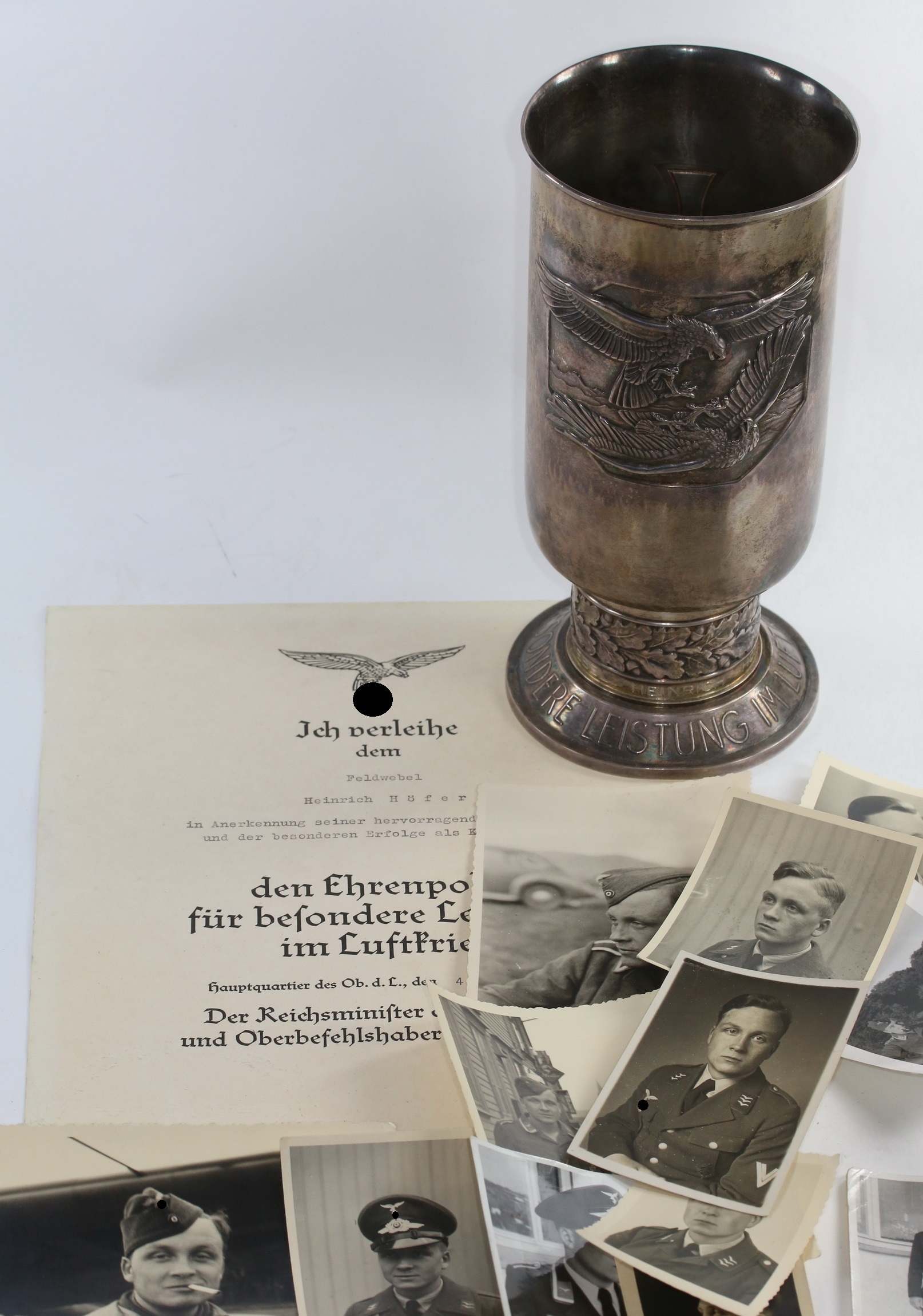 Luftwaffe Honour Goblet. Real Silver, 1940 Award. – Bild 1