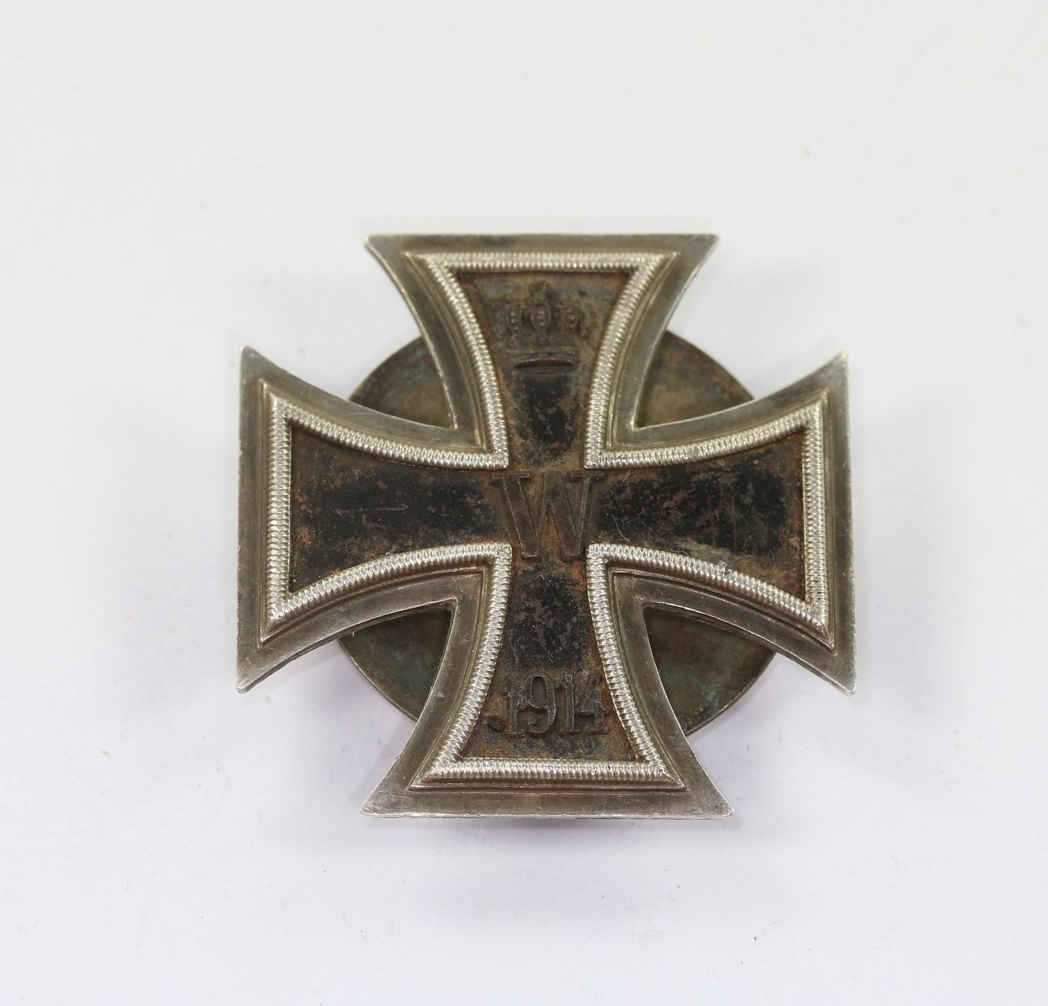 Iron Cross 1st Class 1914 on Screwback. Maker AWS, Silver 925. – Bild 1
