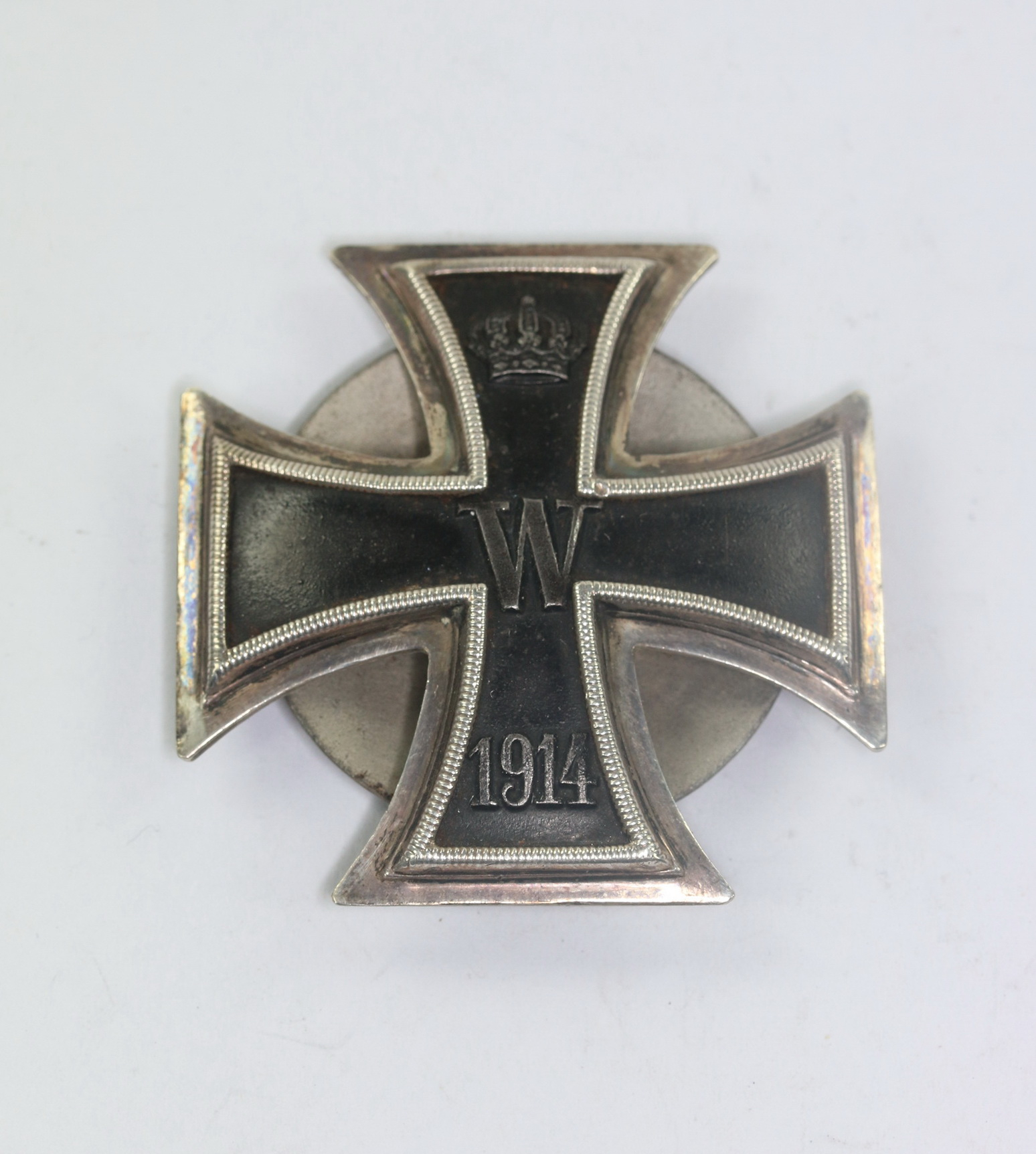 Iron Cross 1st Class 1914 on Screwback. Silver 800. – Bild 1