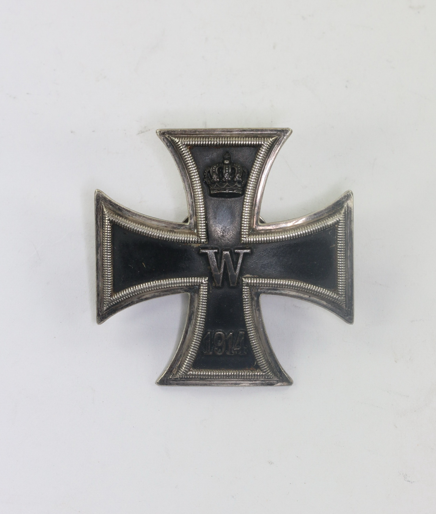  Eisernes Kreuz 1. Klasse 1914, Silber (900), Hst. PM, an Kreuzscheibe und Mutter – Bild 1