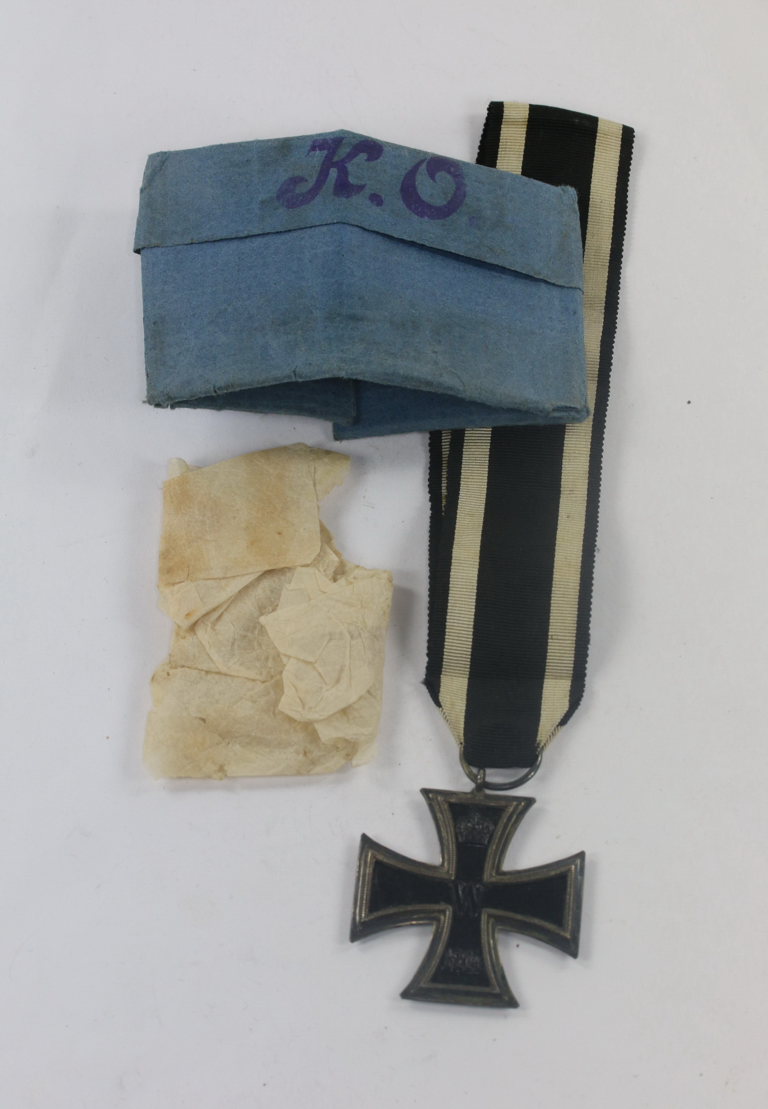 eisernes_kreuz_2 Eisernes Kreuz 2. Klasse 1914, Hst. KO, in Verleihungspapier K.O. (!) – Bild 1