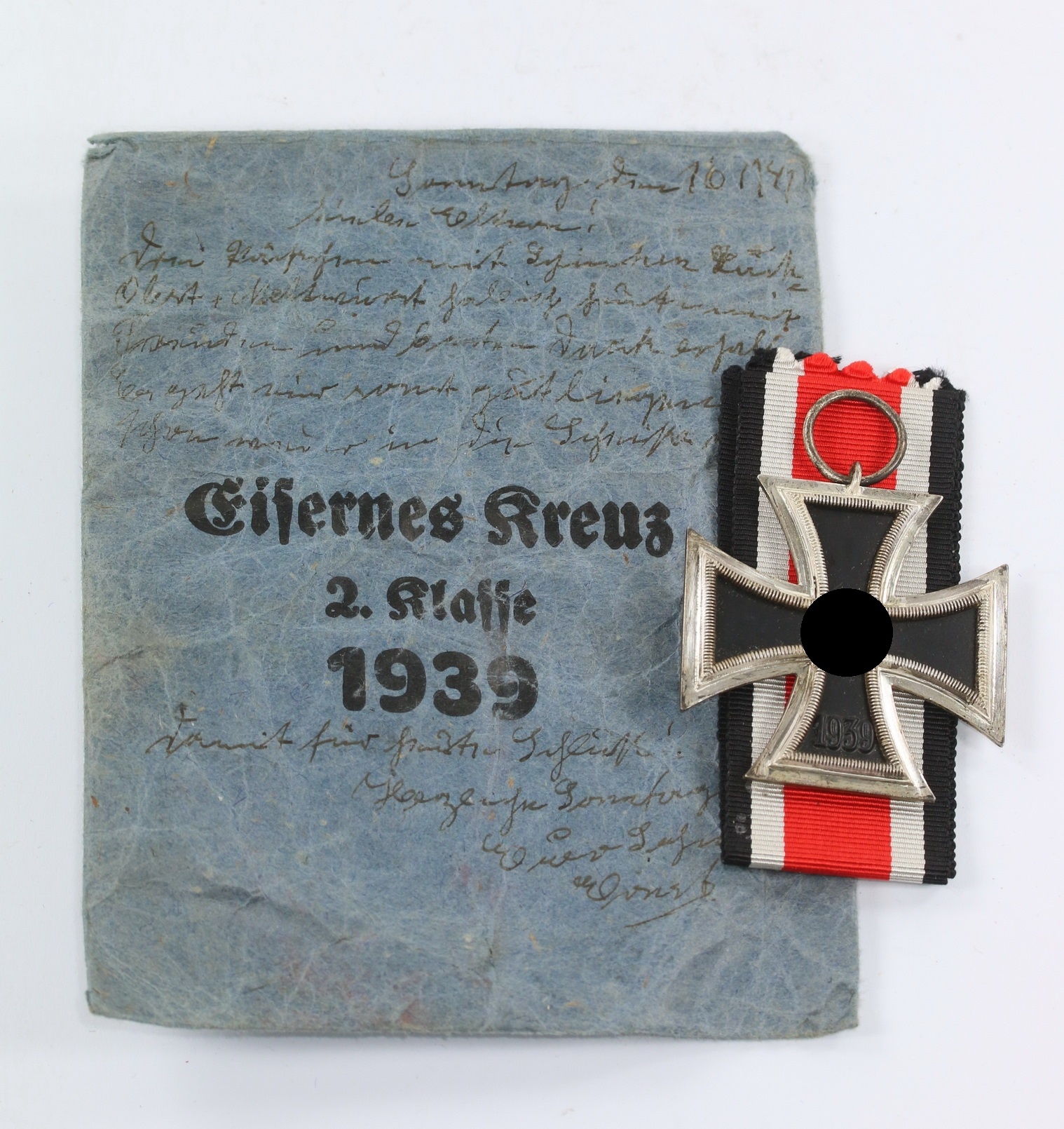 eisernes_kreuz_2 Eisernes Kreuz 2. Klasse 1939, in Verleihungstüte Walter & Henlein – Bild 1