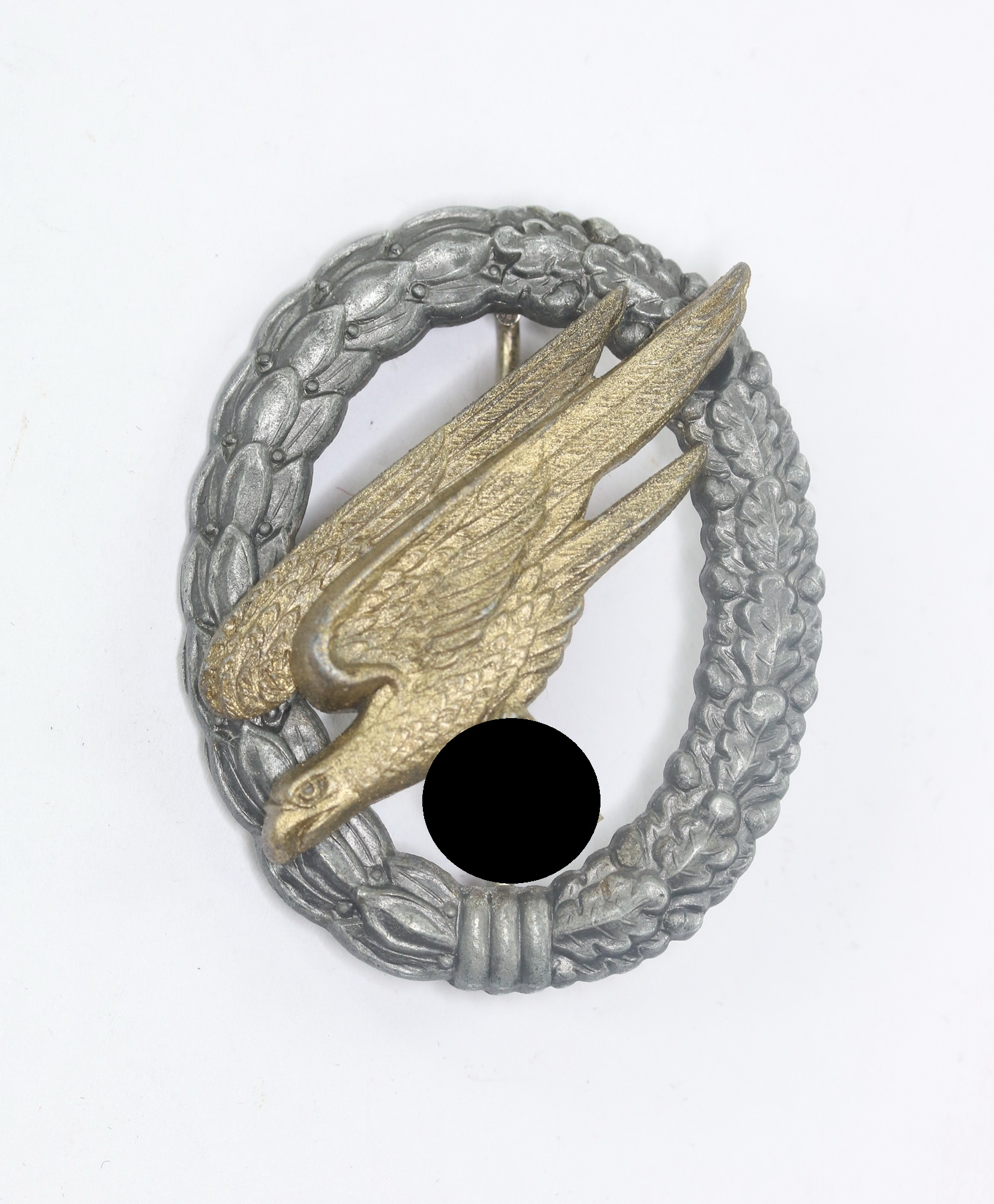 fallschirmsch_tzenabzeichen_der_luftwaffe_friedrich_lindn_l_denscheid_fll_1__1 Luftwaffe Paratrooper Badge. Type Friedrich Lindn, Lüdenscheid (FLL) – Bild 1