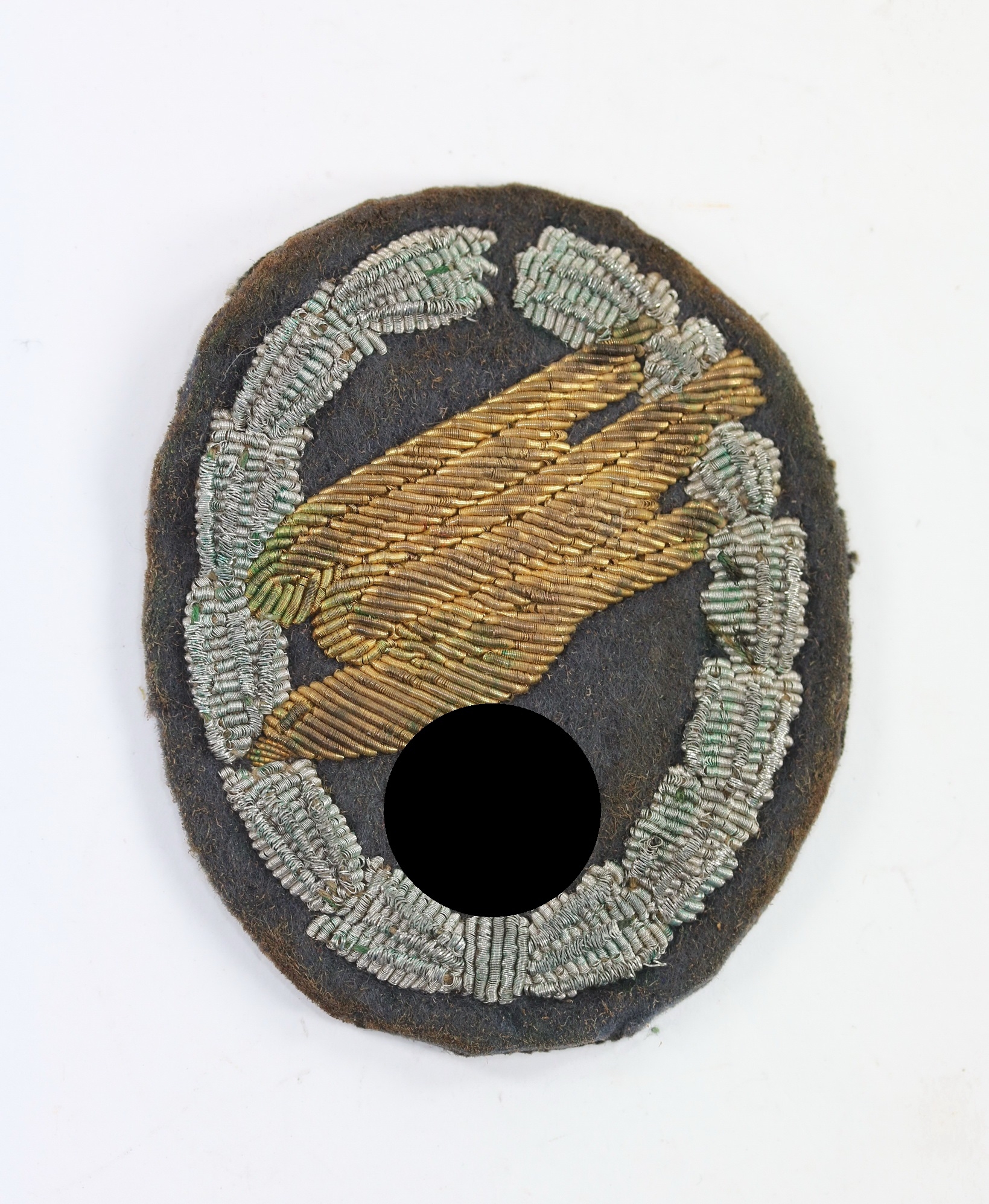 Fallschirmschützenabzeichen der Luftwaffe, handgestickte Ausführung für Offiziere – Bild 1