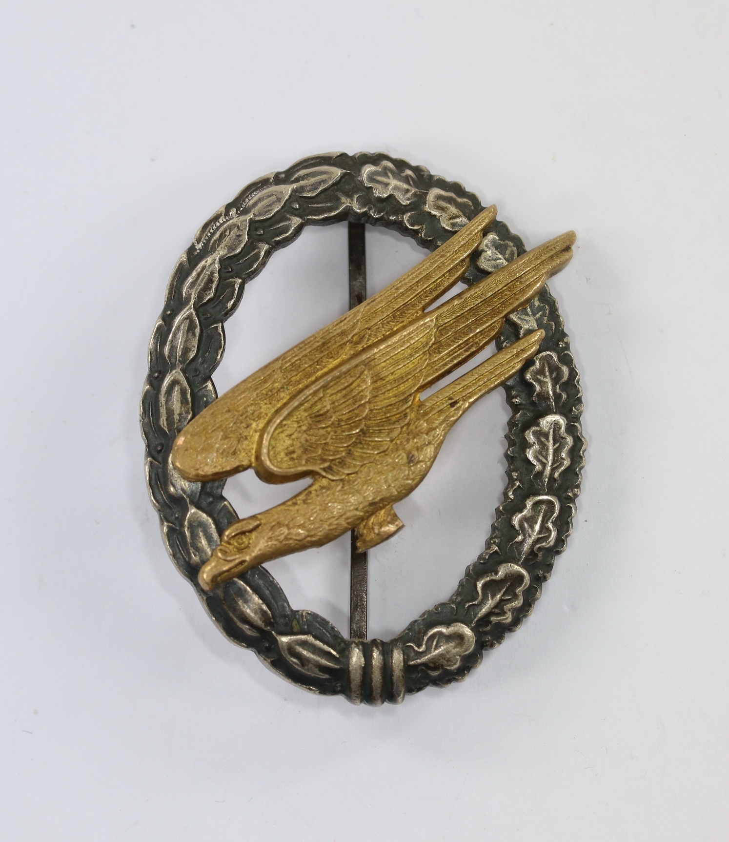 Luftwaffe Paratrooper Badge. Maker Assmann. Denazified.  – Bild 1