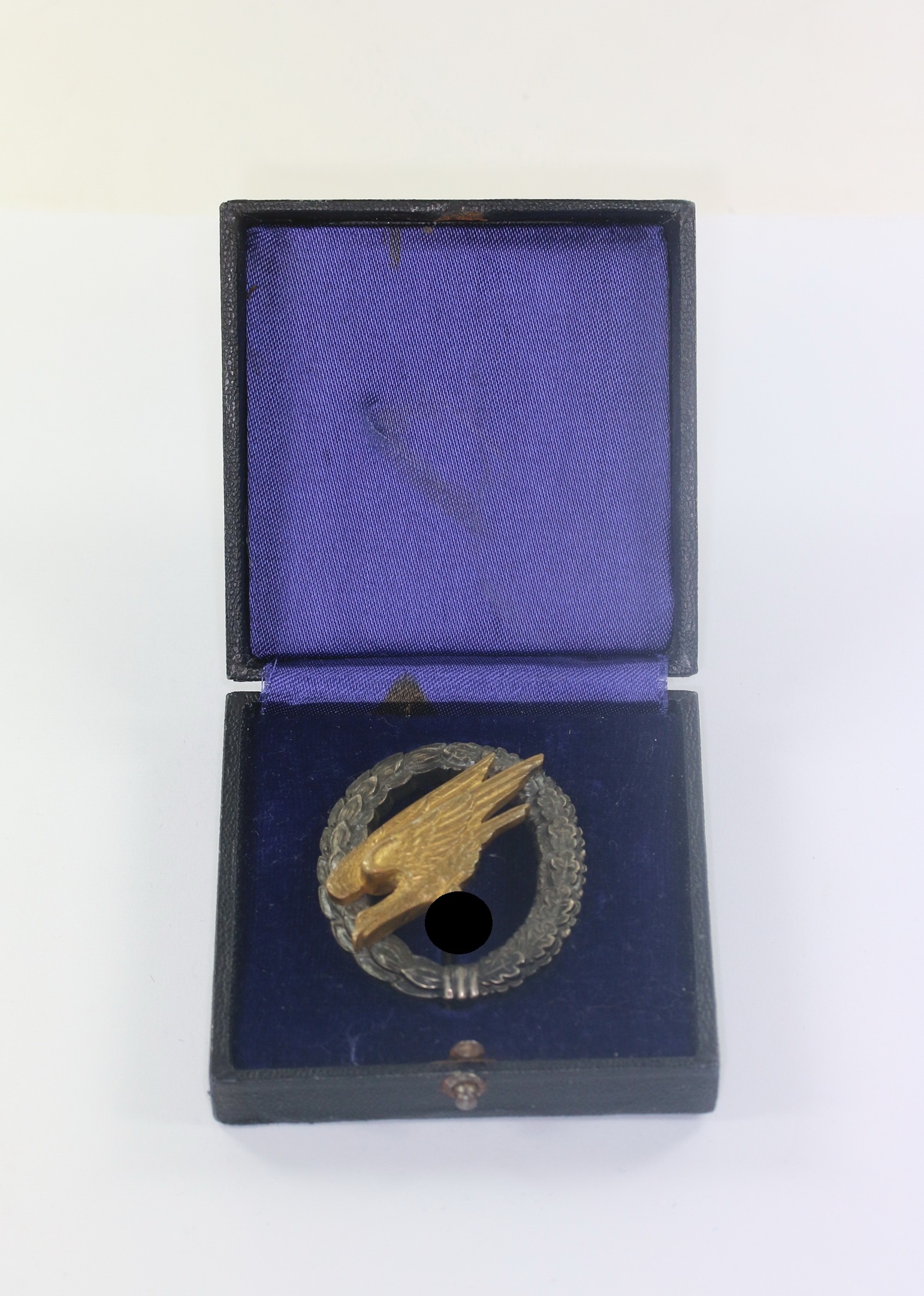 Cased Luftwaffe Paratrooper Badge. Maker W. Deumer Lüdenscheid, im Deumer Etui – Bild 1