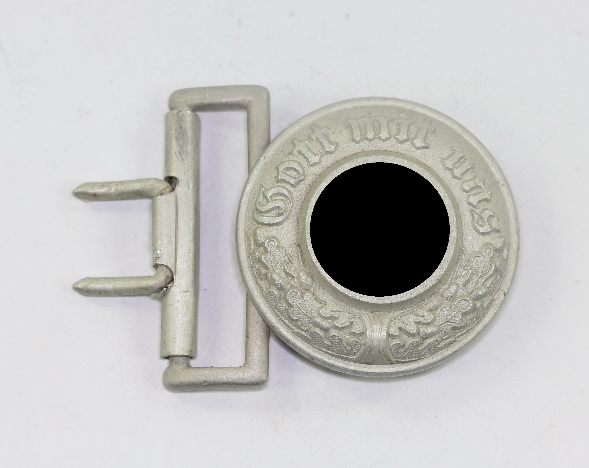 Feldbindenschloss für Polizei Führer, Hst. A DRGM 37 - Gott mit Uns – Bild 1