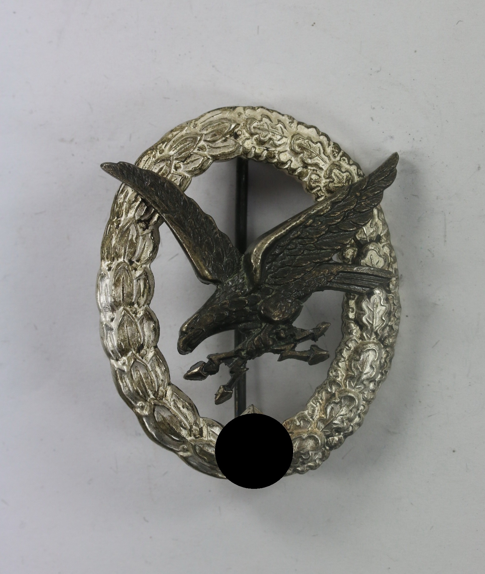  Fliegerschützenabzeichen der Luftwaffe mit Blitzbündel, Hst. A (Assmann & Sohn, Lüdenscheid ) – Bild 1