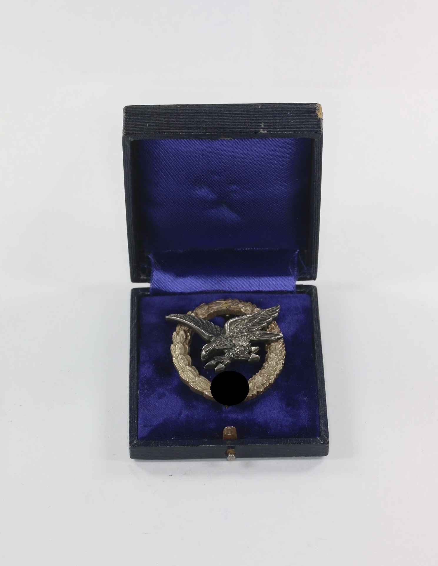 Cased Luftwaffe Air Gunner/Radio Operator Badge. Maker C.E. Juncker. – Bild 1