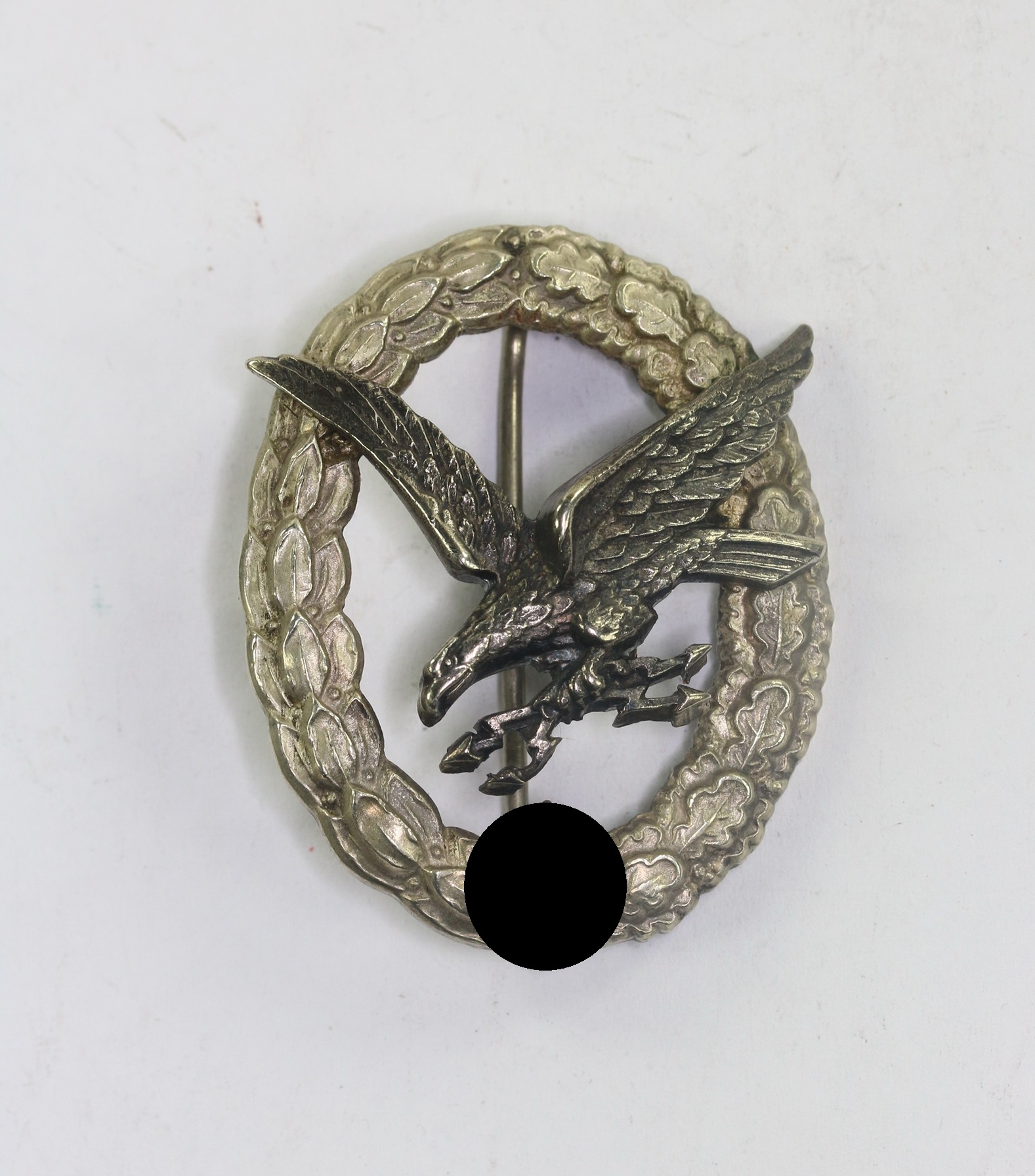 Fliegerschützenabzeichen mit Blitzbündel, Assmann & Sohn, Lüdenscheid (Buntmetall) – Bild 1